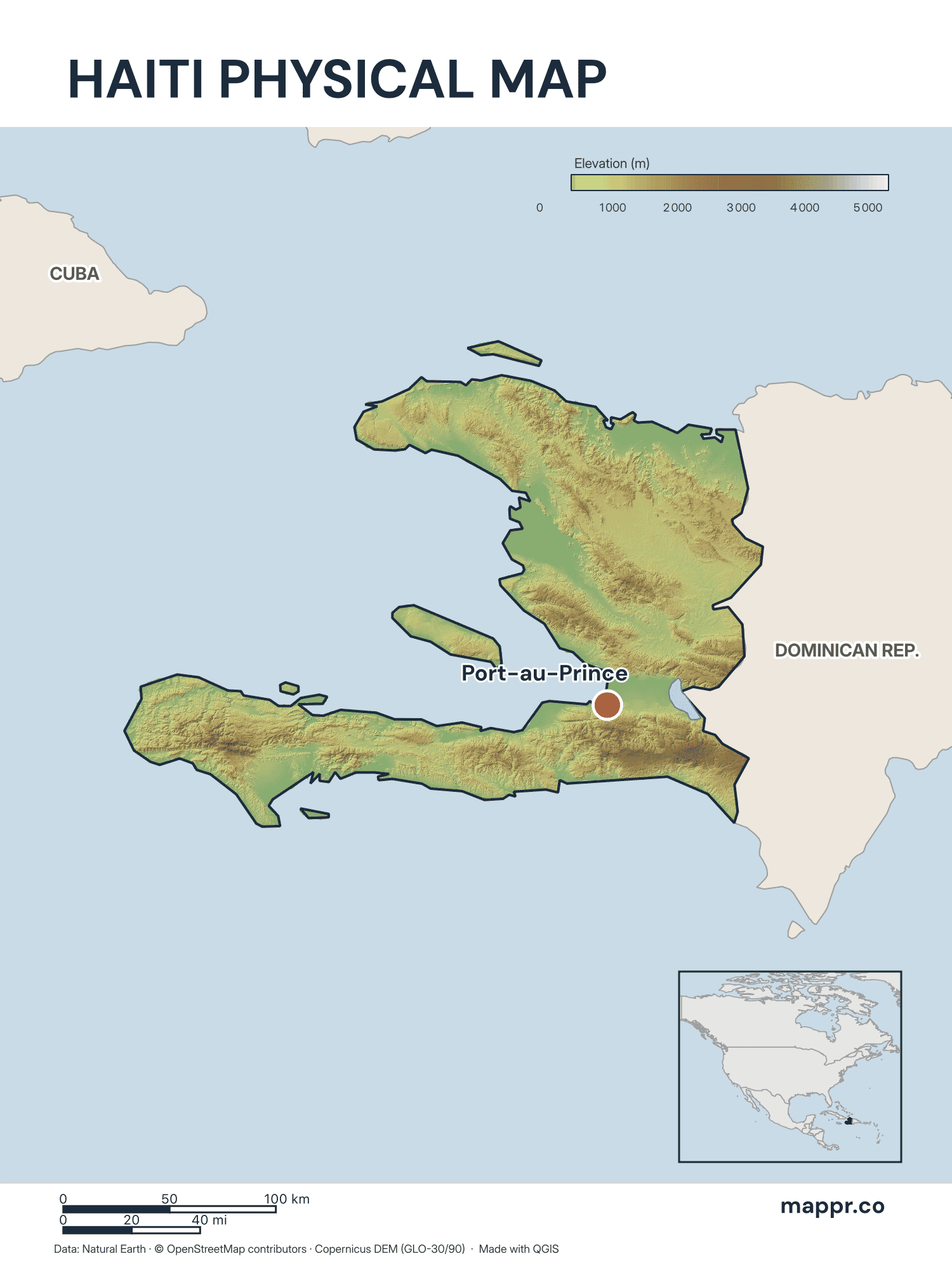 Haiti Maps Free Printable Maps Of Haiti Mappr Haiti Capital Location Map With Raster 