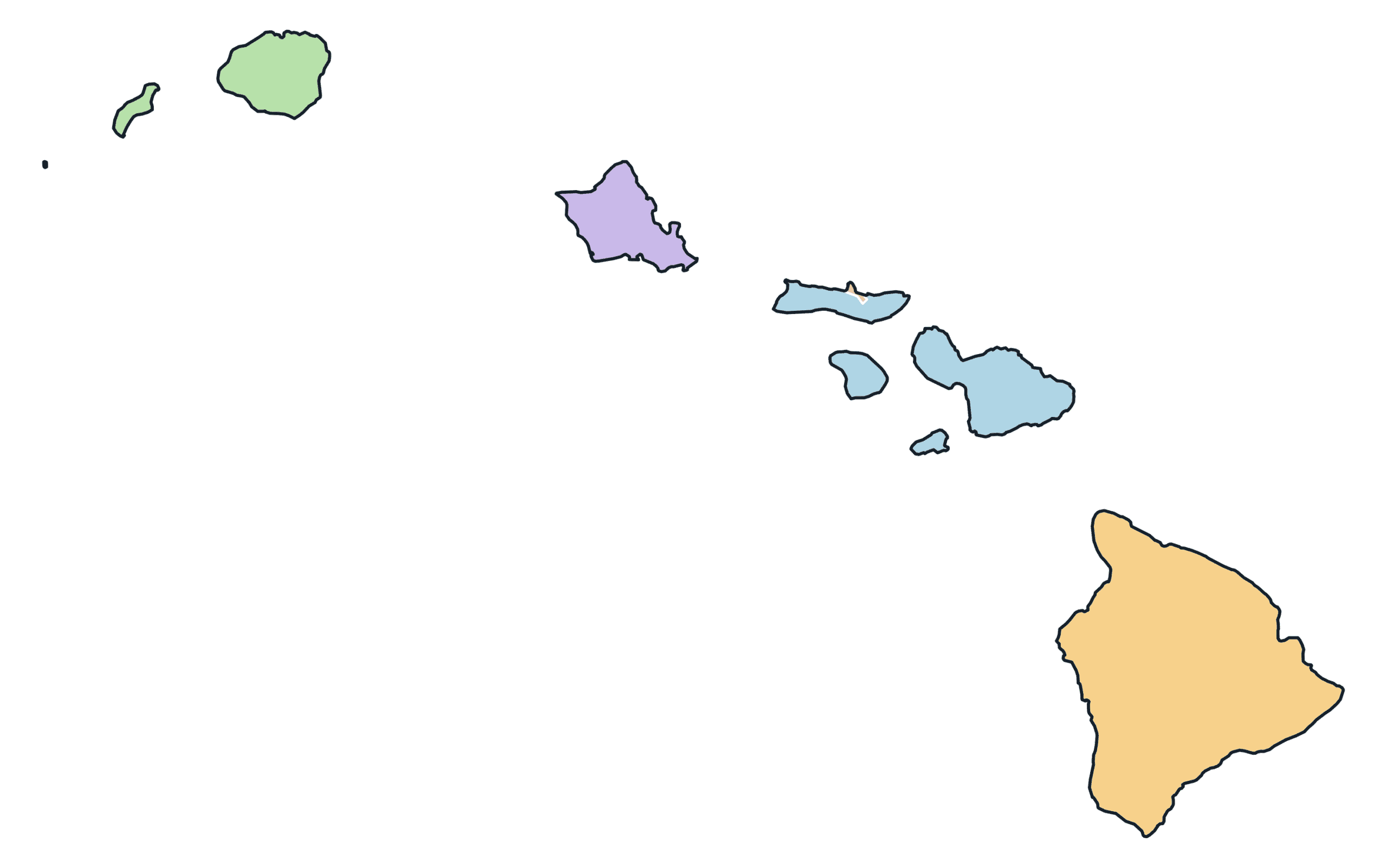 Hawaii Blank Maps