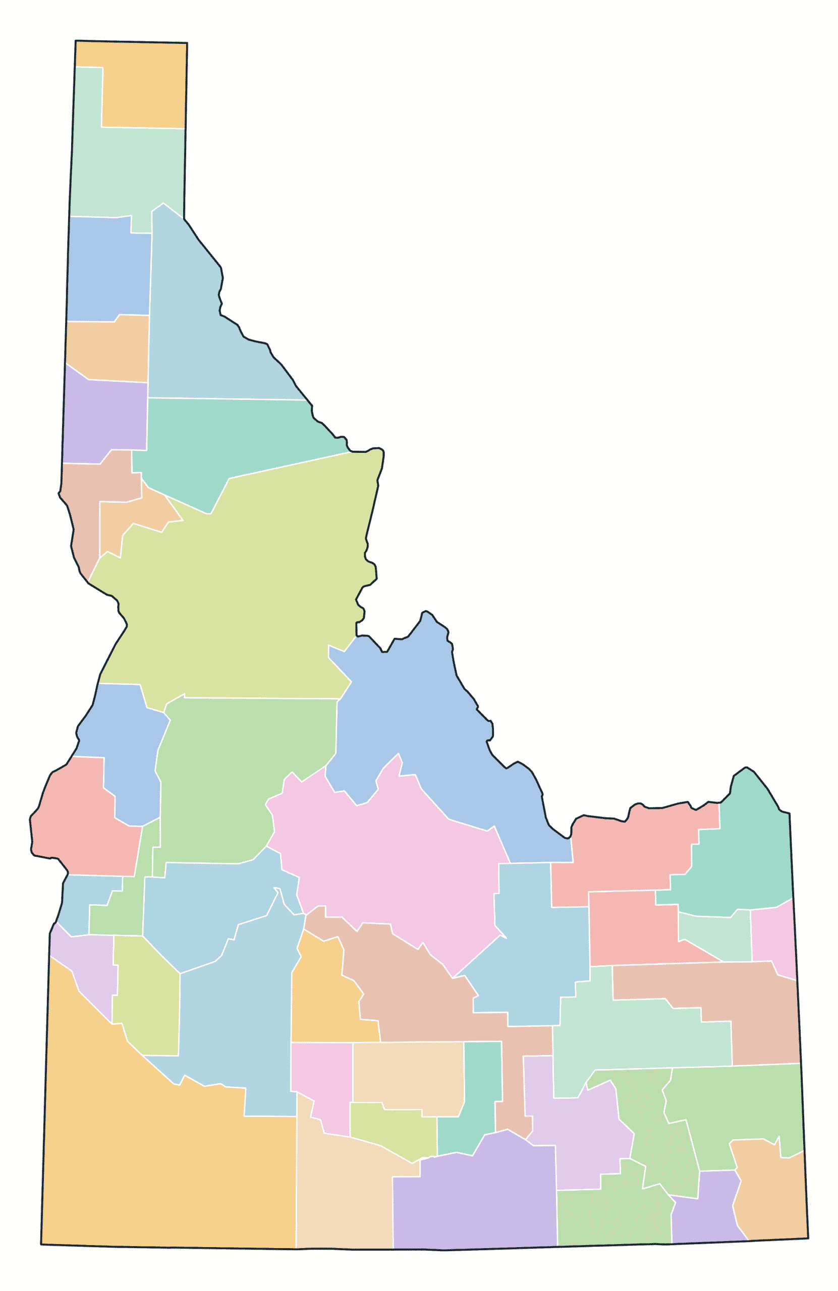 Idaho Blank Maps