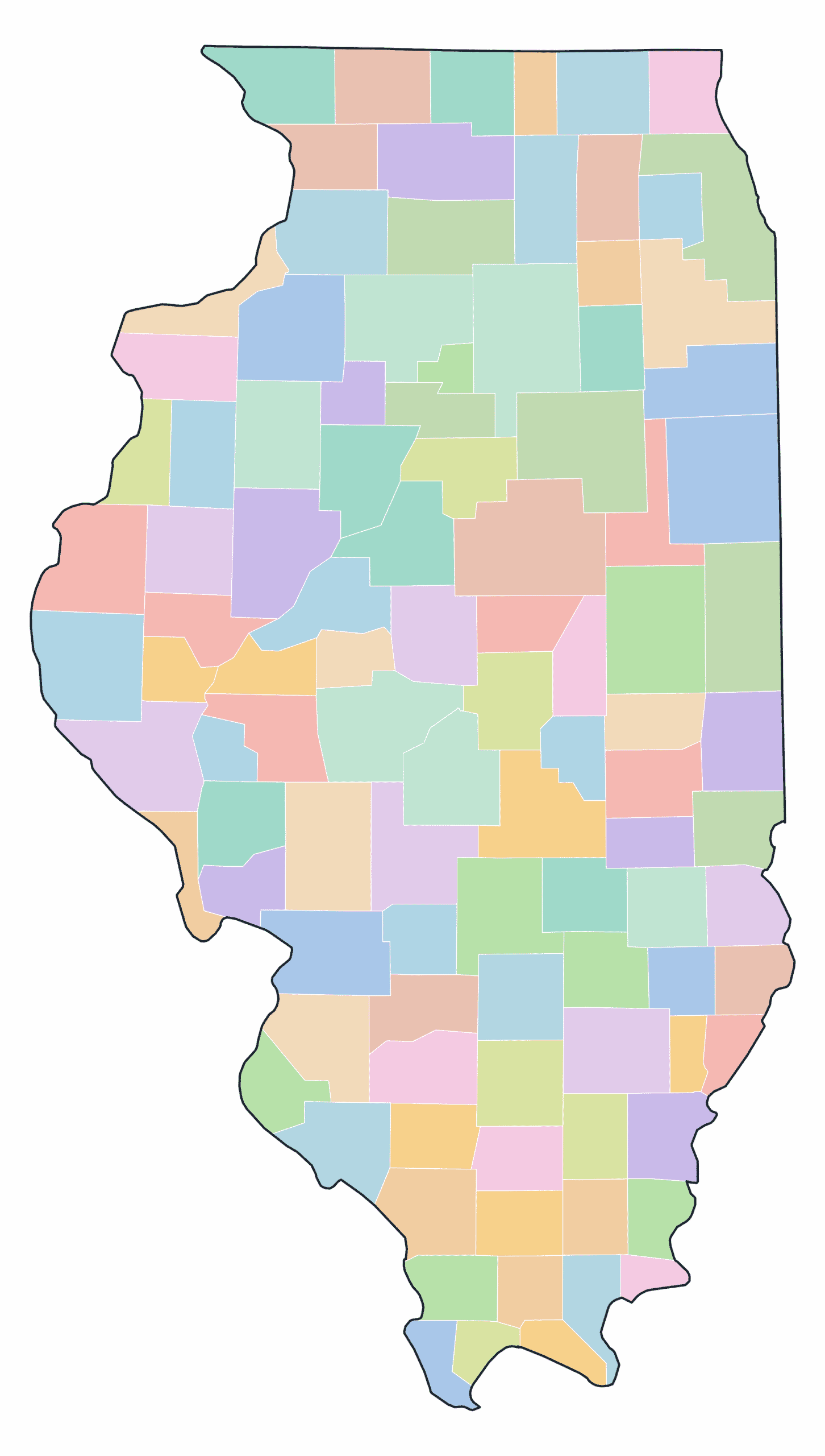 Illinois Blank Maps
