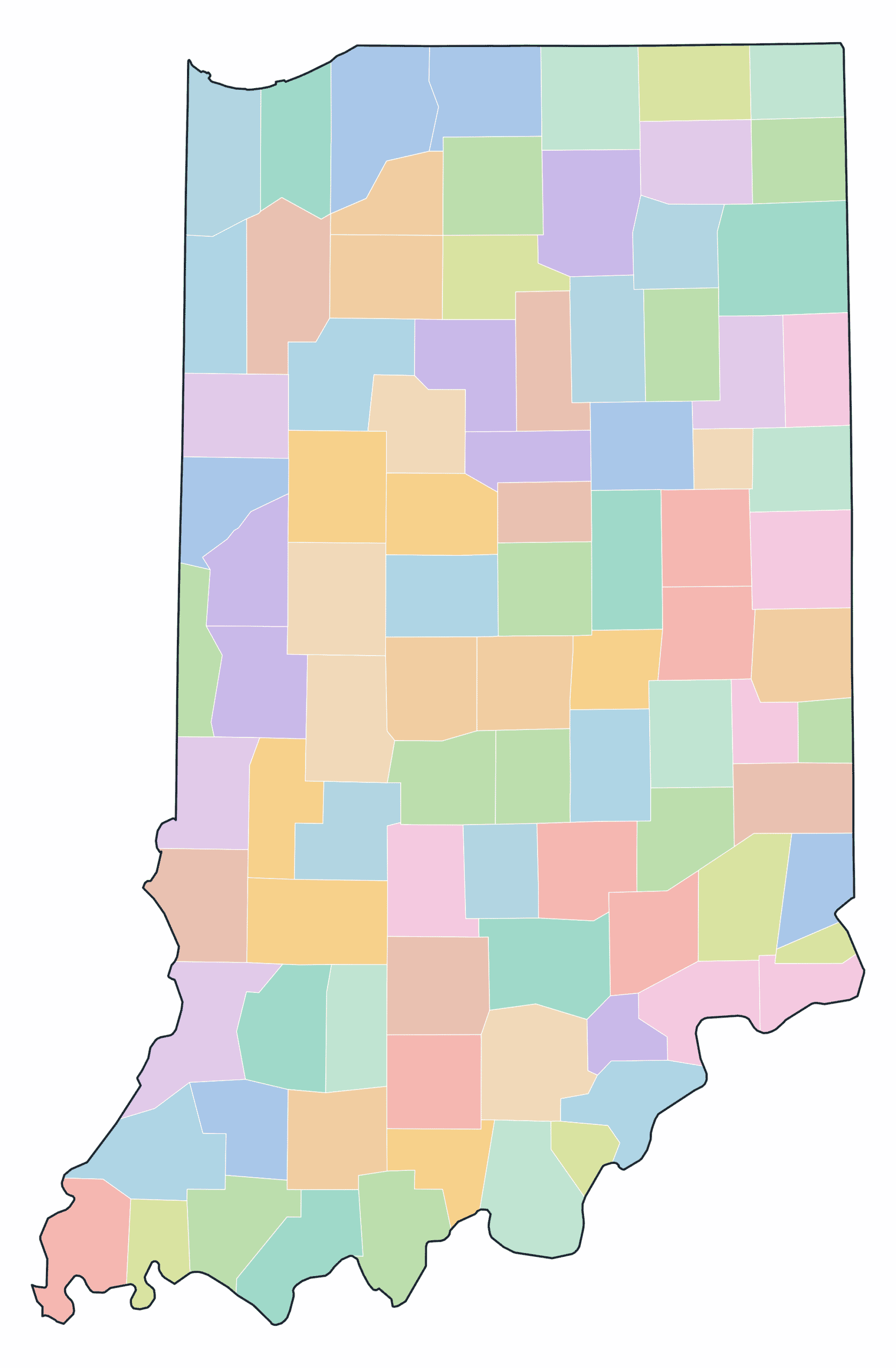 Indiana Blank Maps