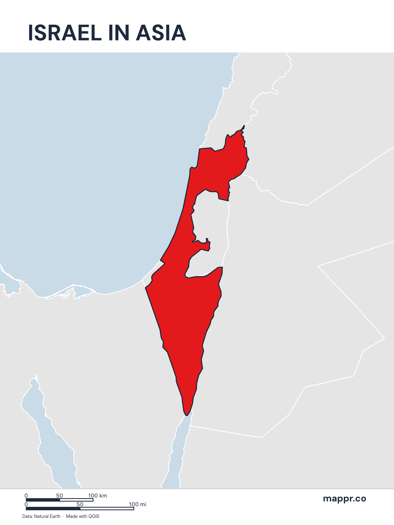 Israel Maps — Free Printable Maps of Israel | Mappr