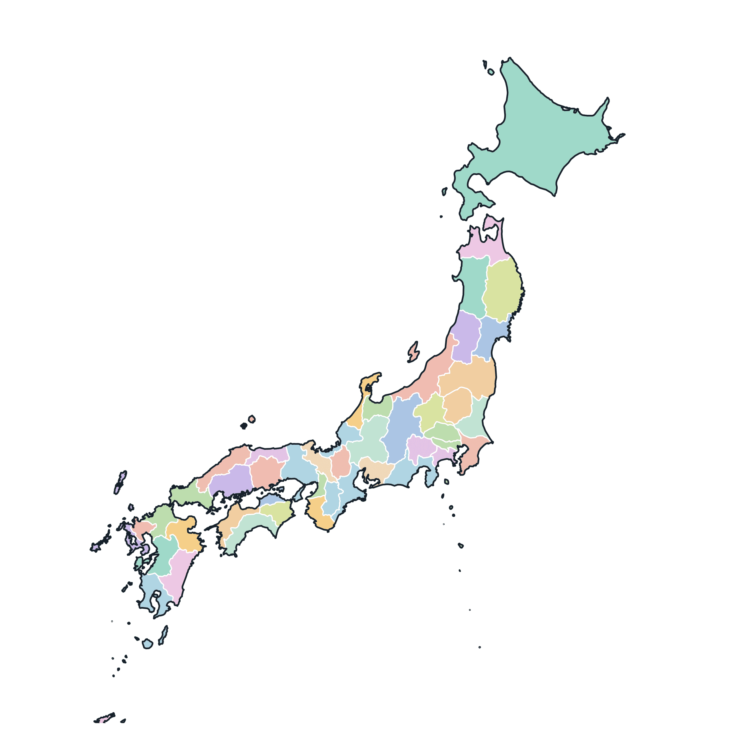 Japan Blank Maps
