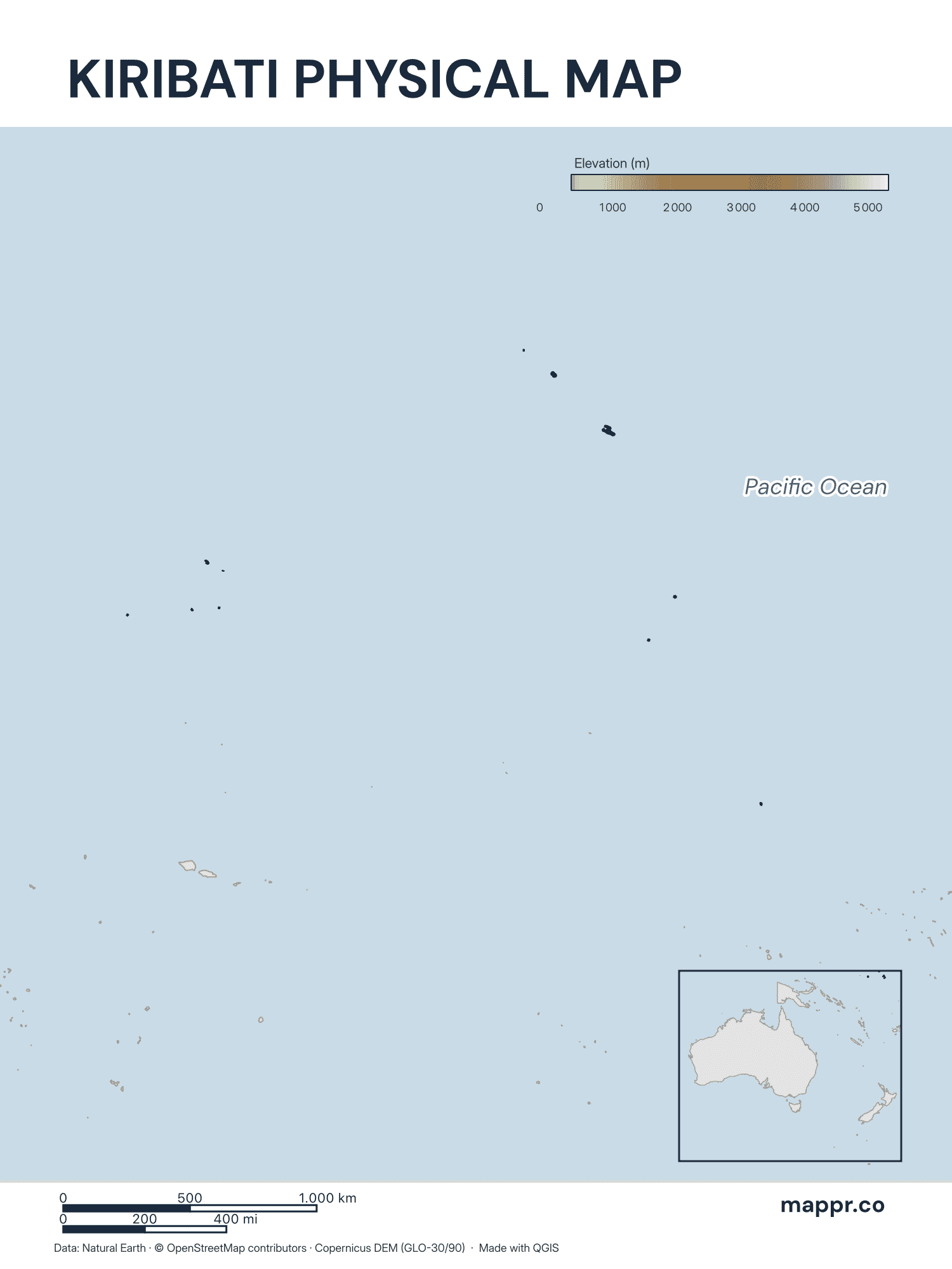Kiribati Maps — Free Printable Maps of Kiribati | Mappr