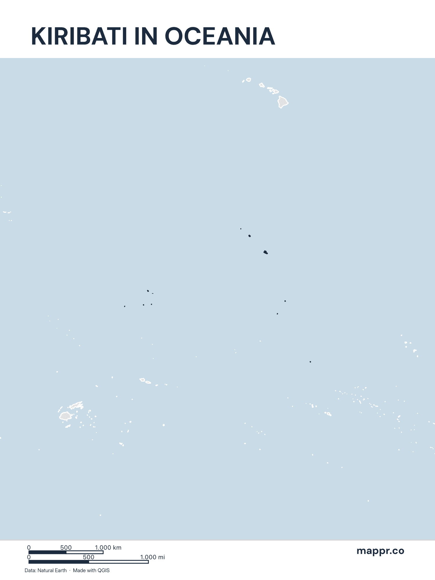 Kiribati Maps — Free Printable Maps of Kiribati | Mappr