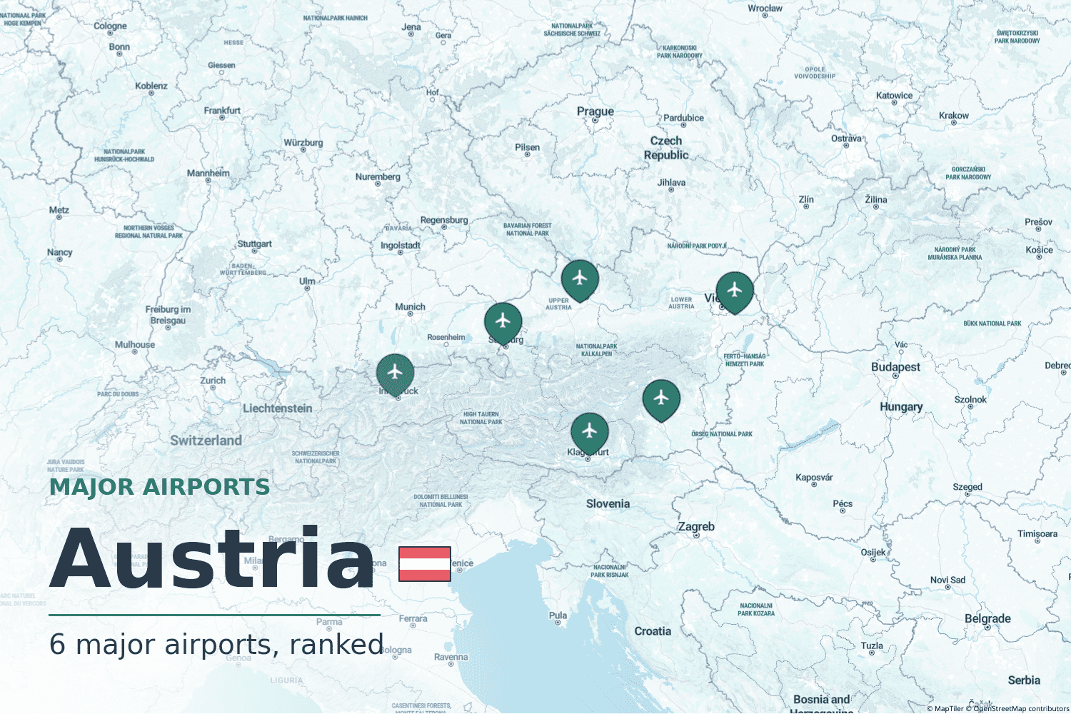 Major Airports in Austria