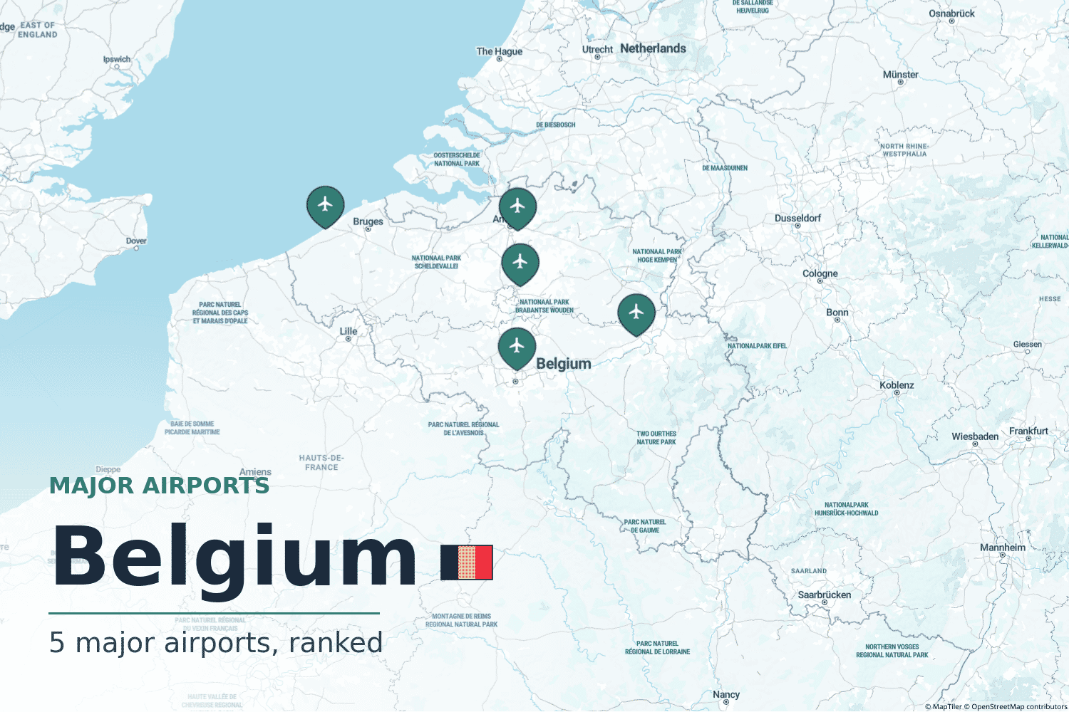 Major Airports in Belgium