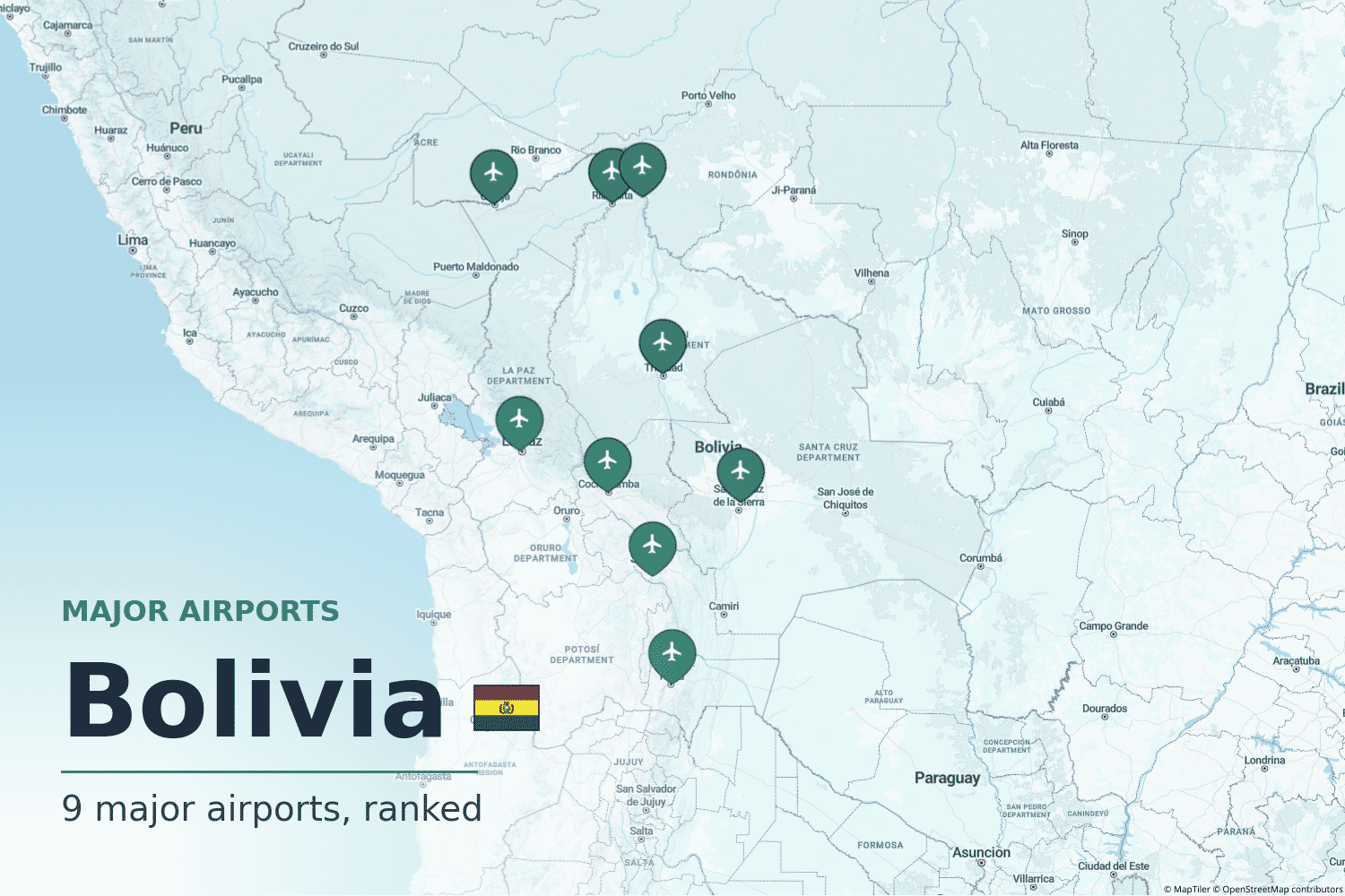 Major Airports in Bolivia