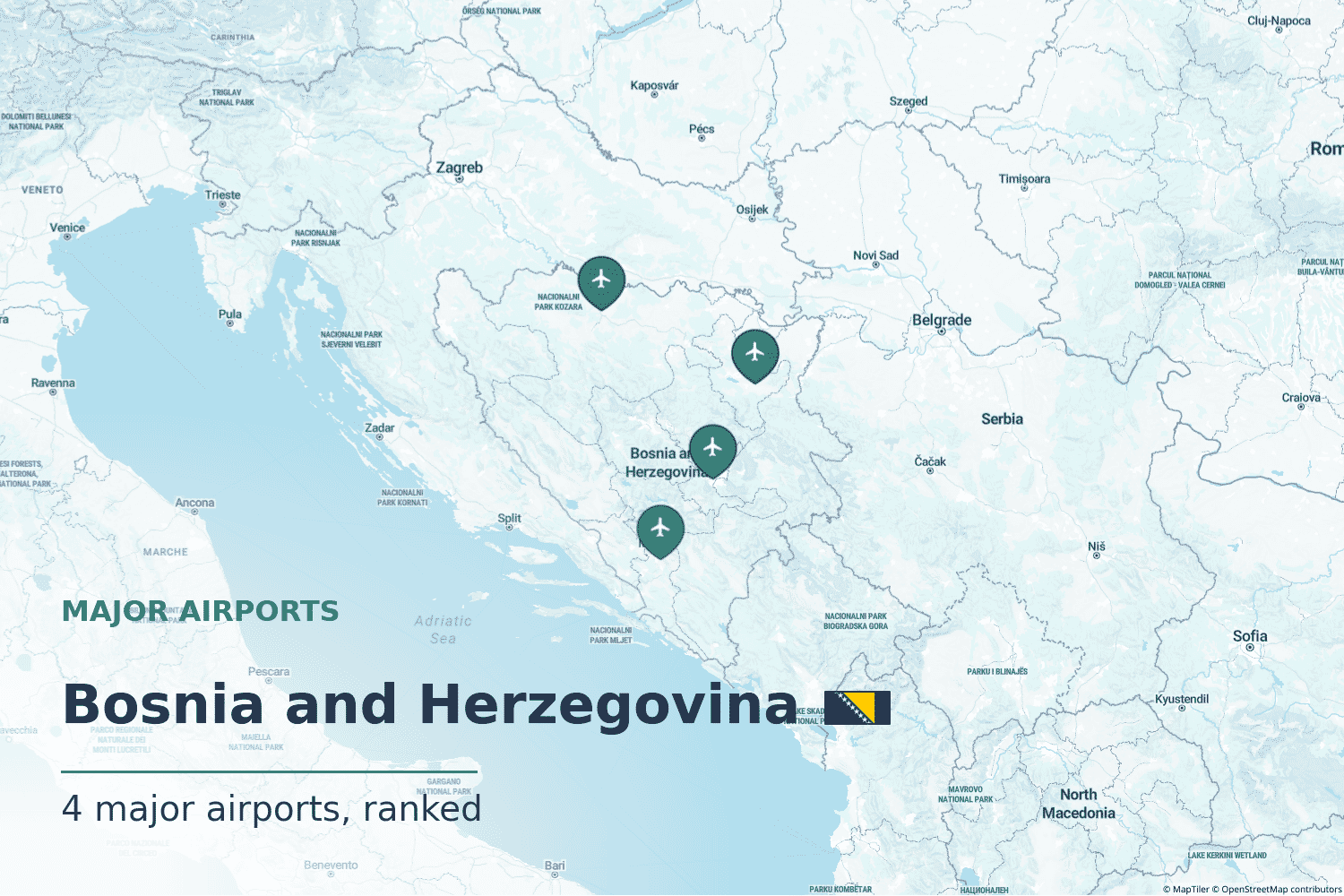 Major Airports in Bosnia and Herzegovina