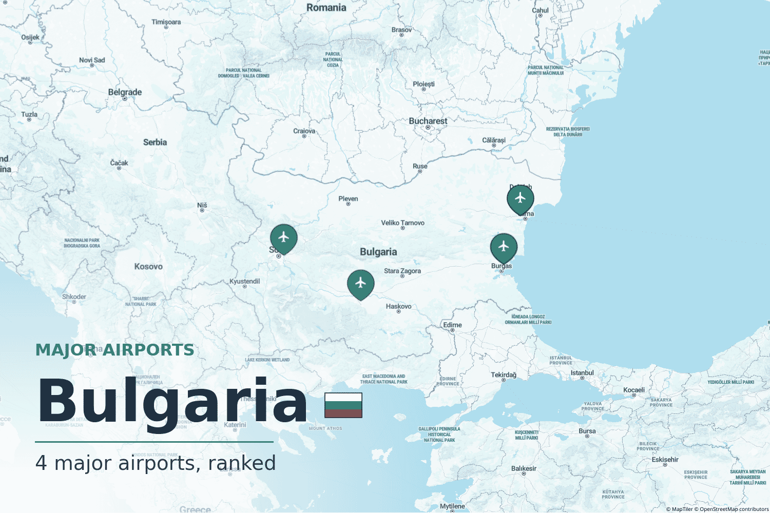 Major Airports in Bulgaria