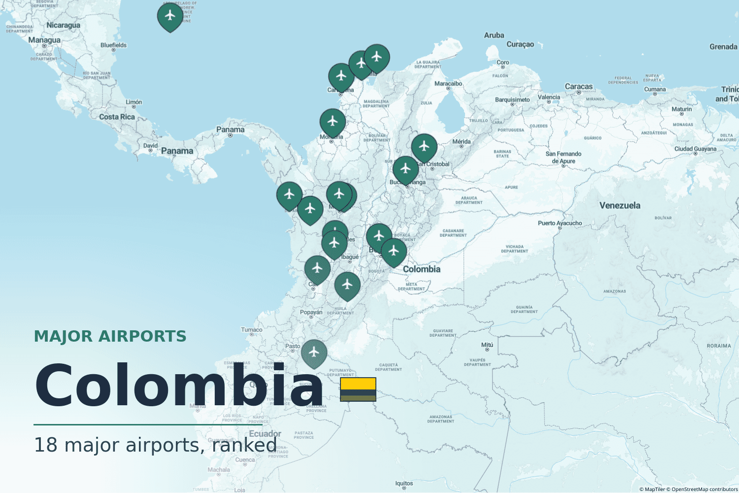Major Airports in Colombia