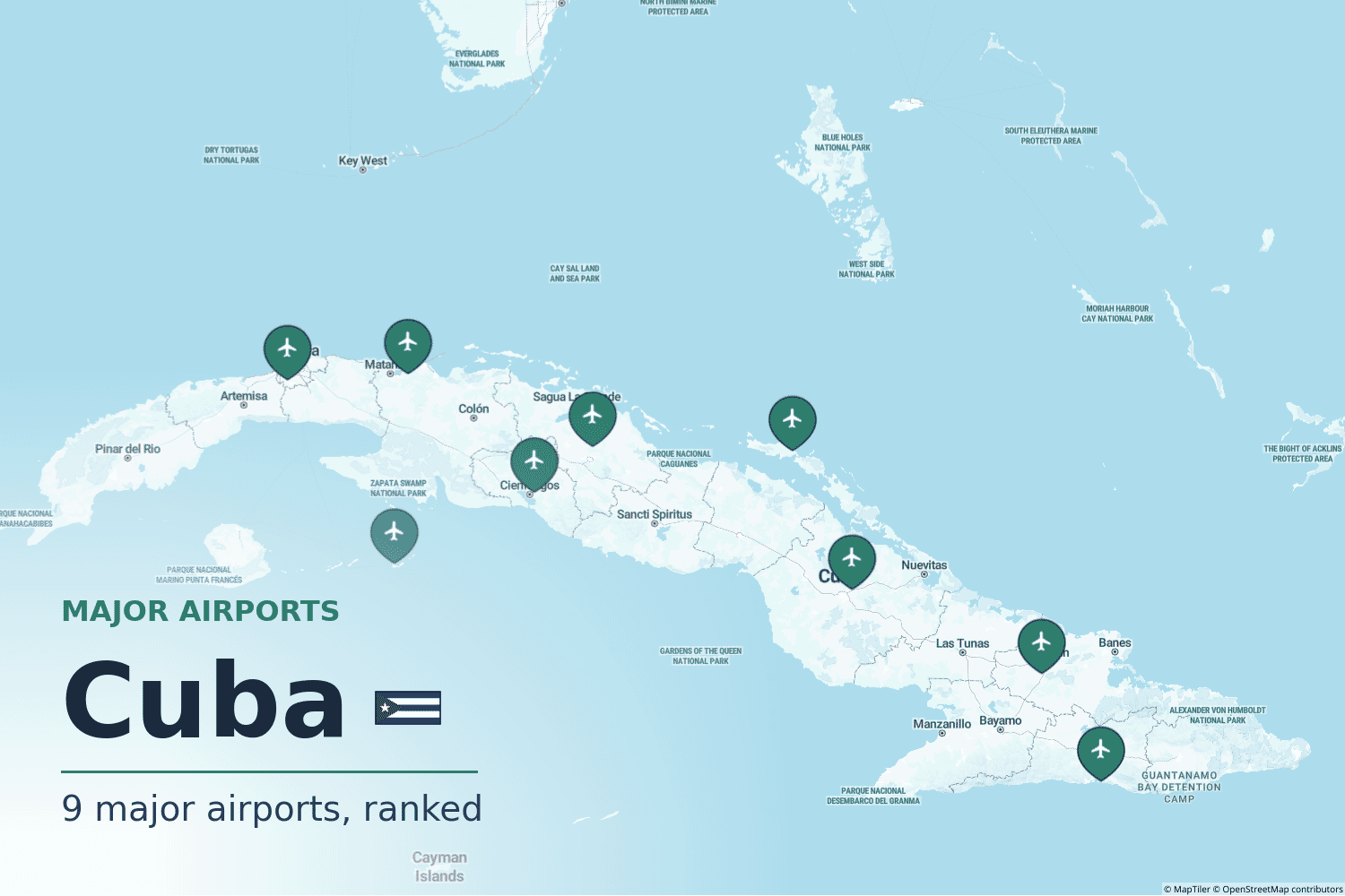 Major Airports in Cuba