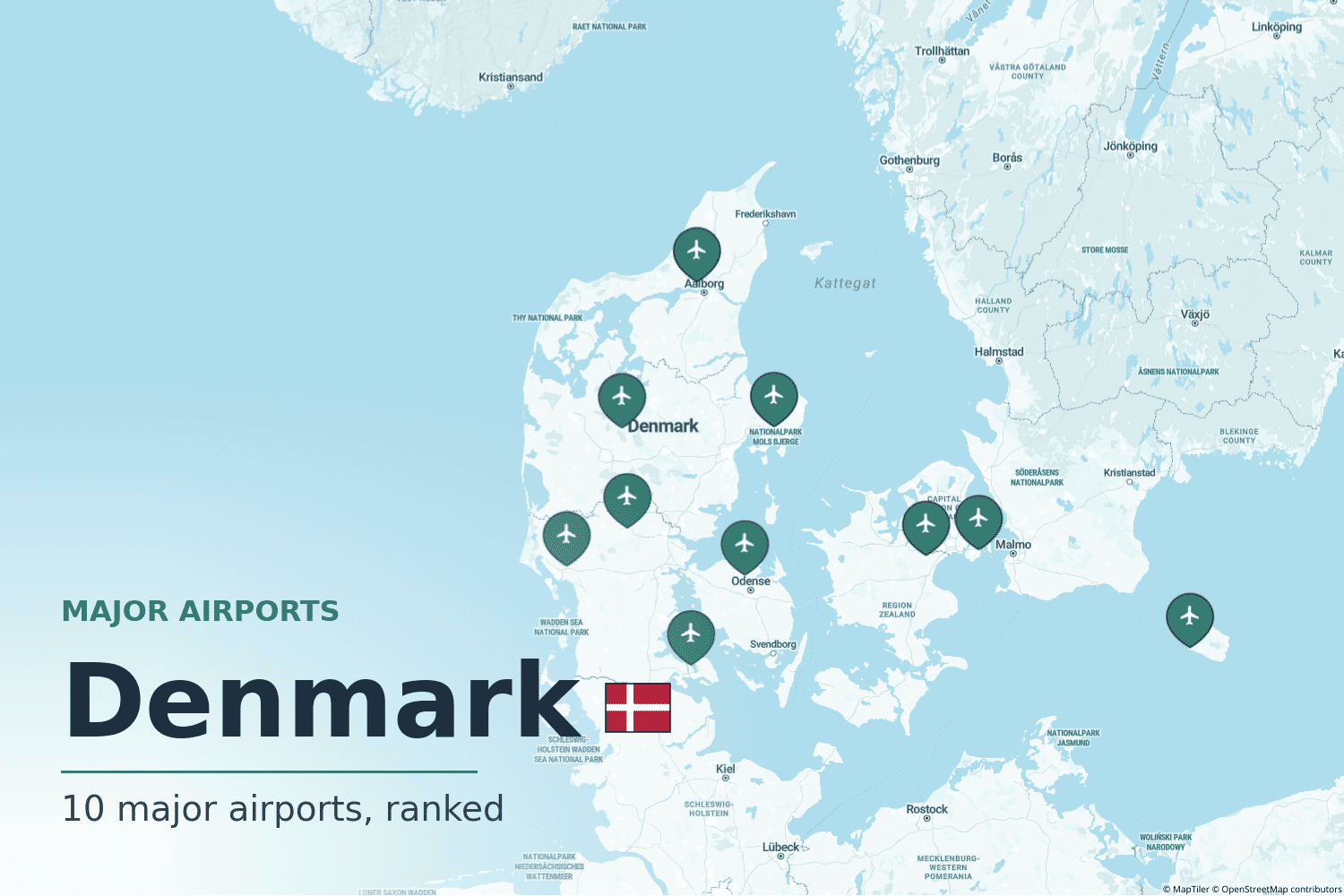 Major Airports in Denmark