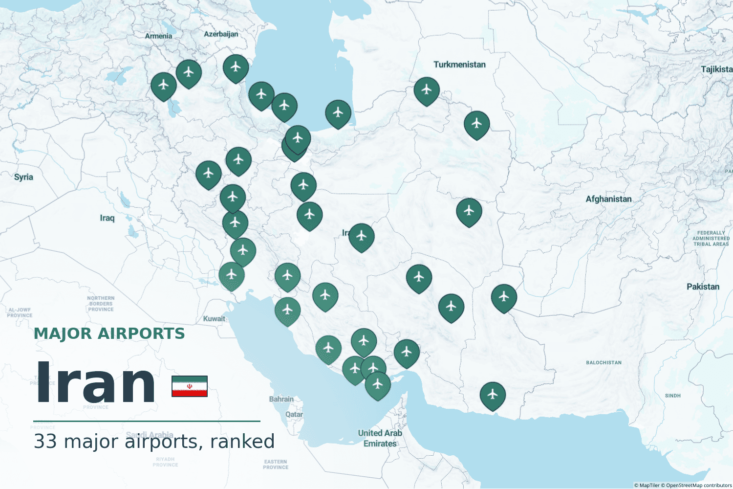 Major Airports in Iran