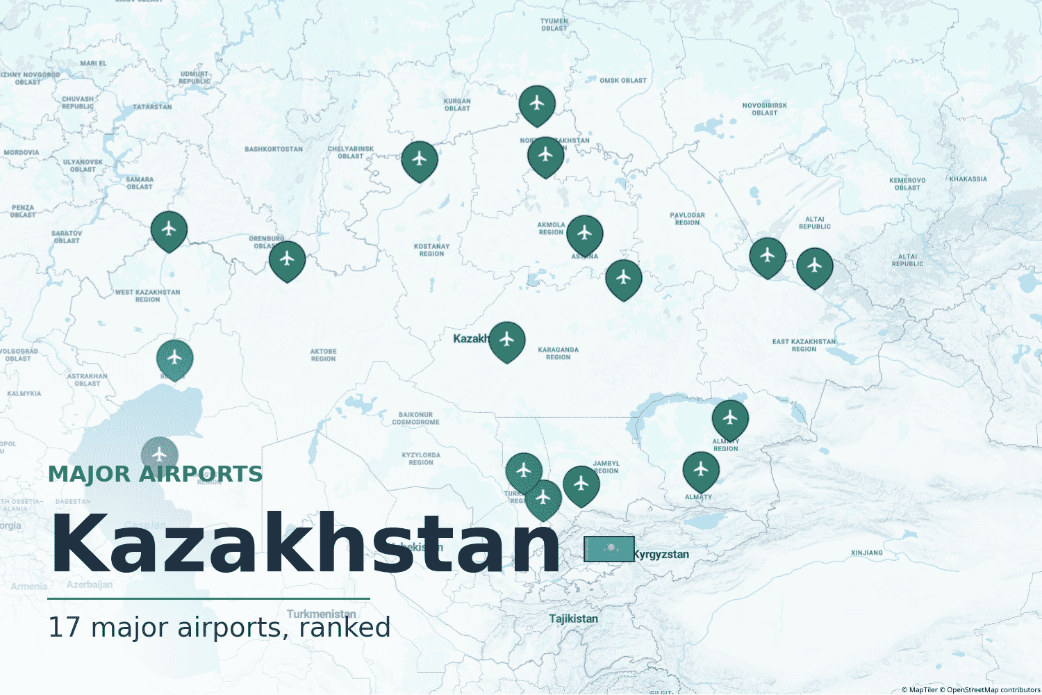 Major Airports in Kazakhstan