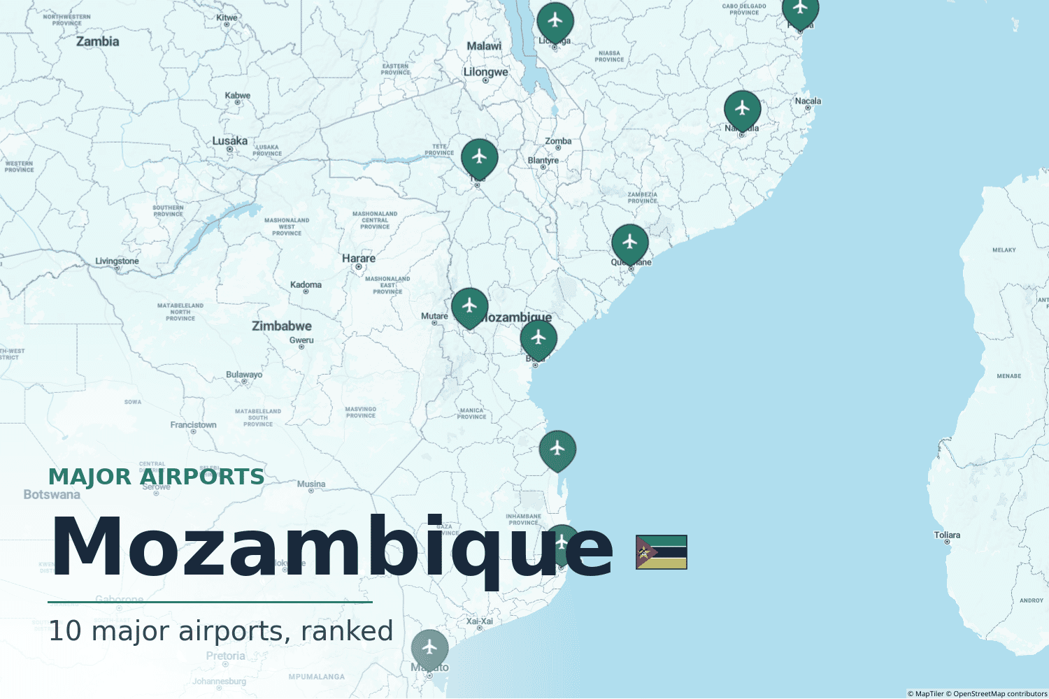 Major Airports in Mozambique
