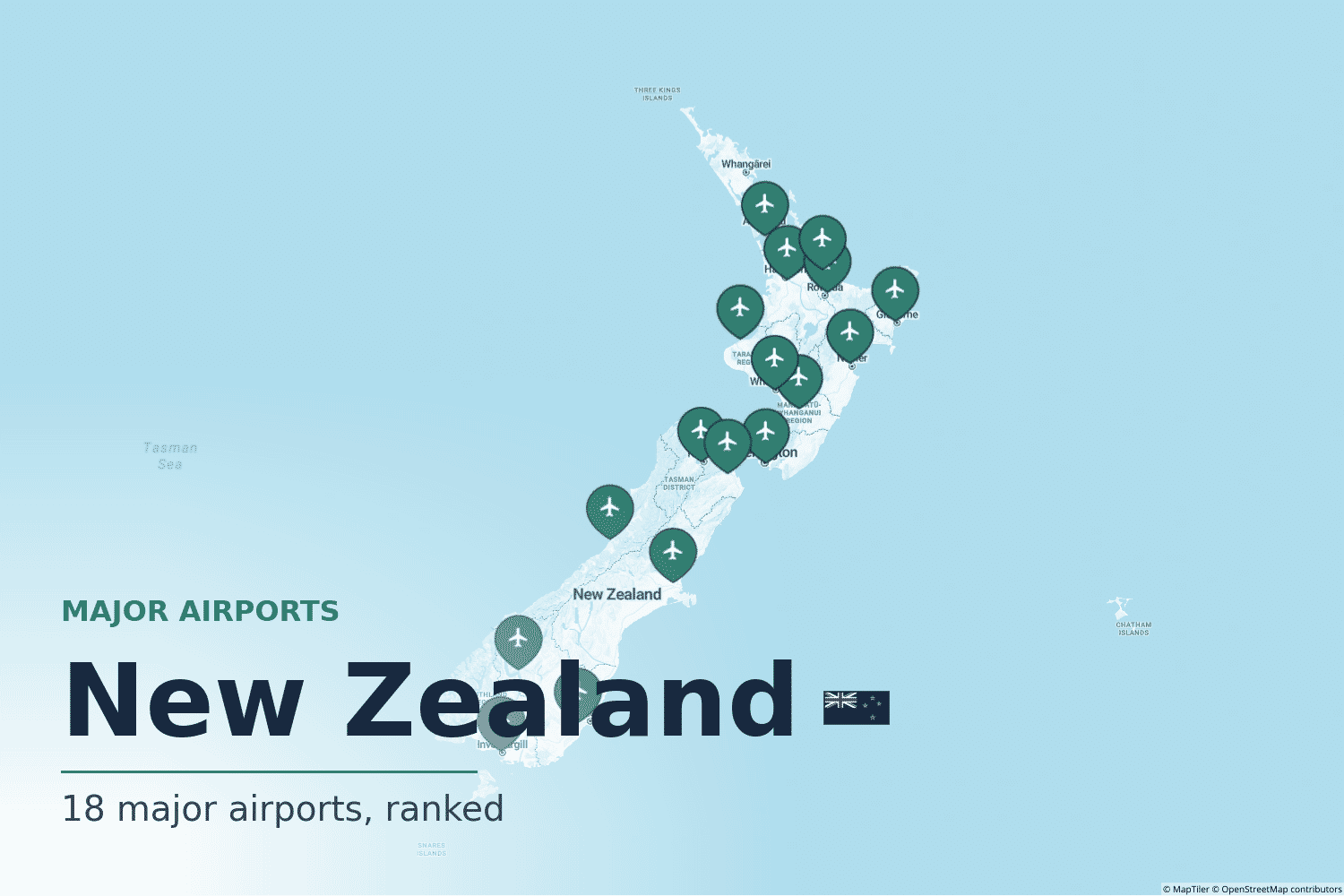Major Airports in New Zealand