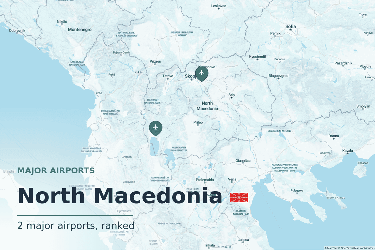 Major Airports in North Macedonia