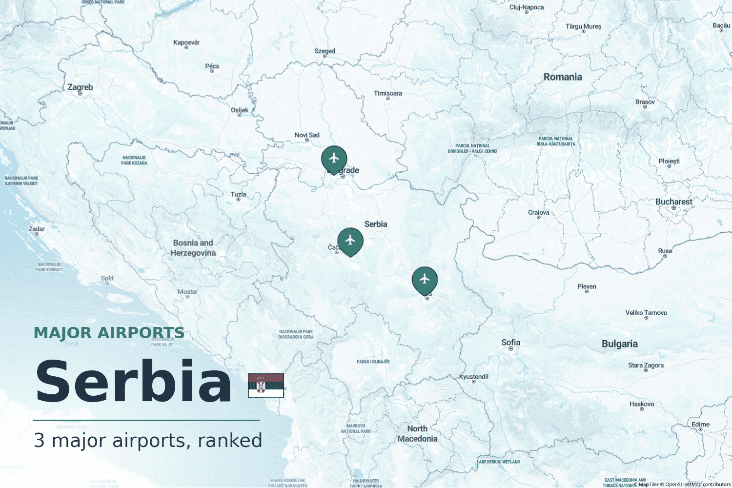 Major Airports in Serbia