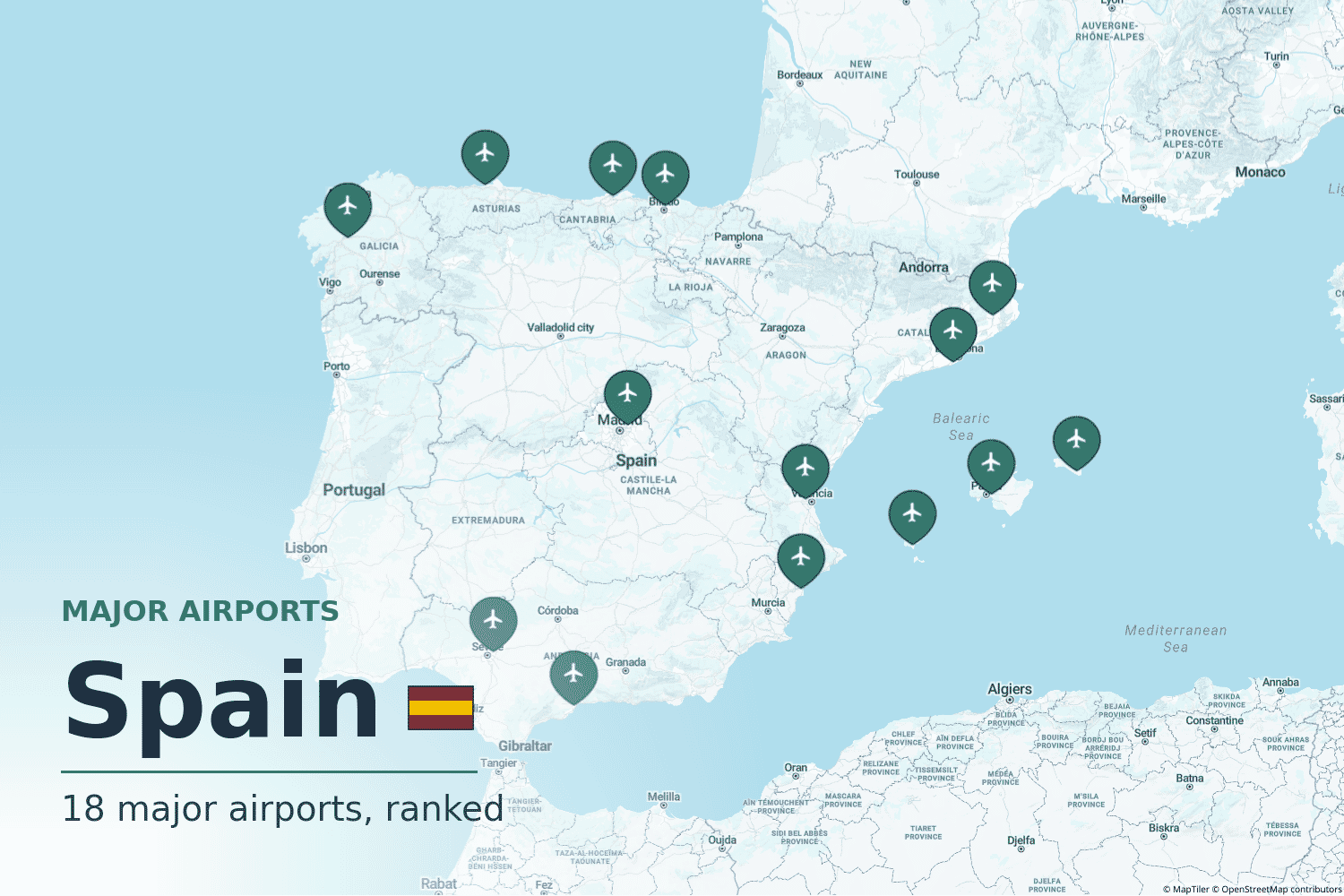 Major Airports in Spain