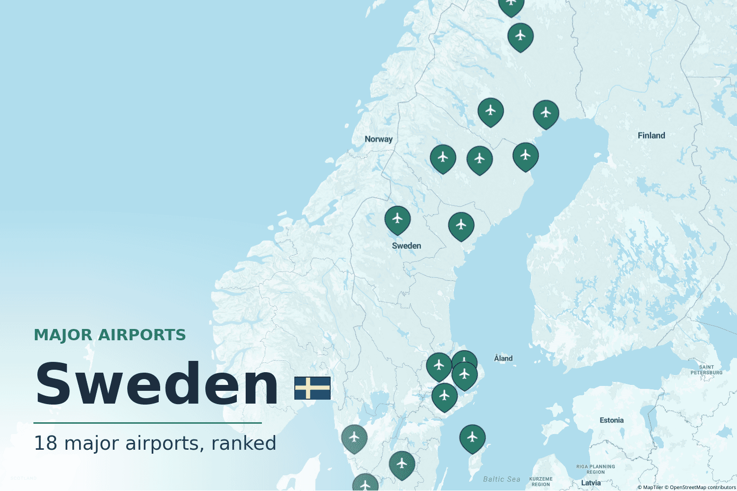 Major Airports in Sweden