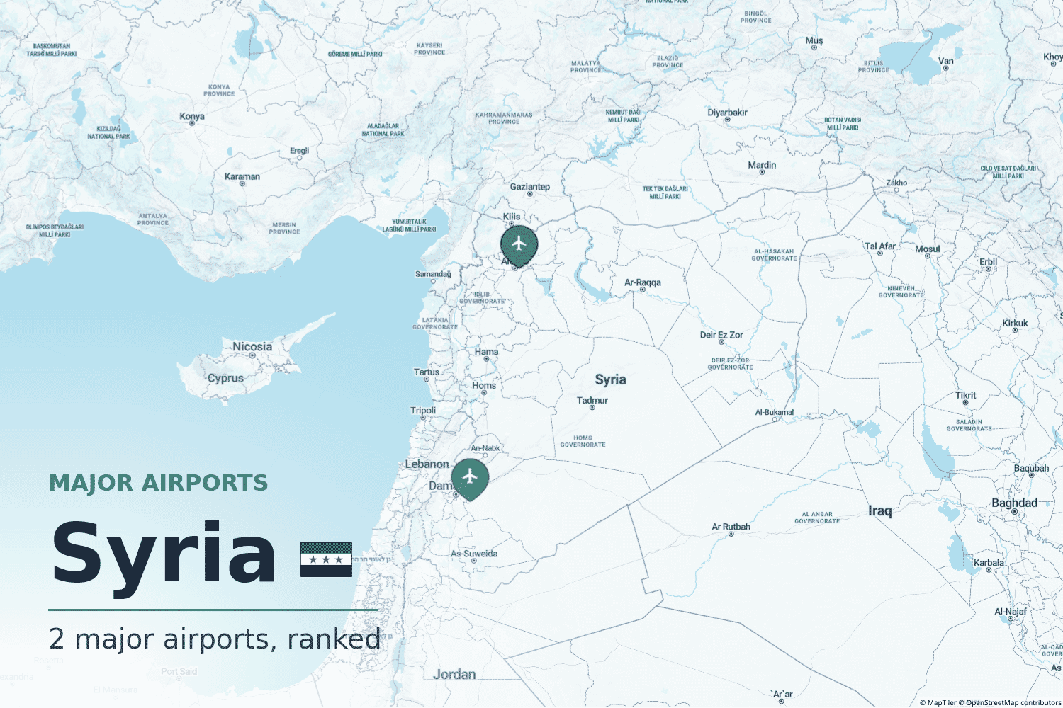 Major Airports in Syria