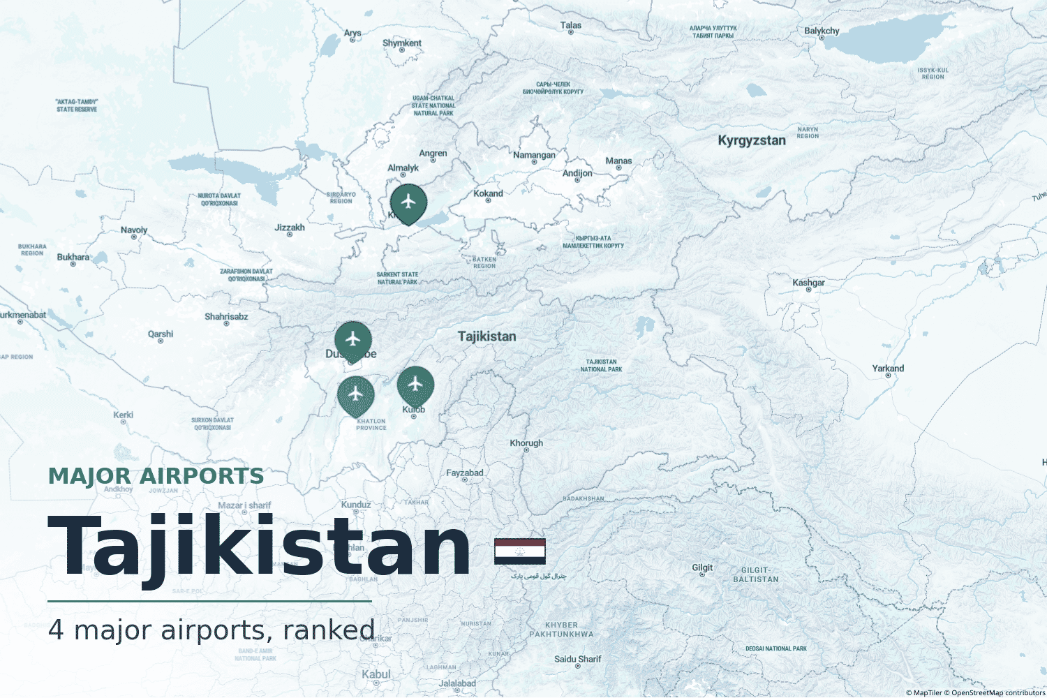 Major Airports in Tajikistan
