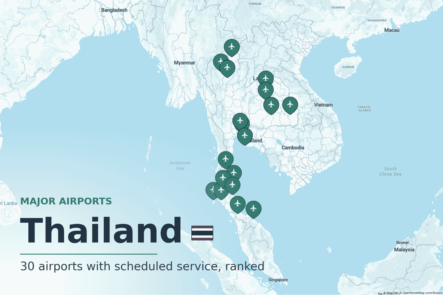 Major Airports in Thailand