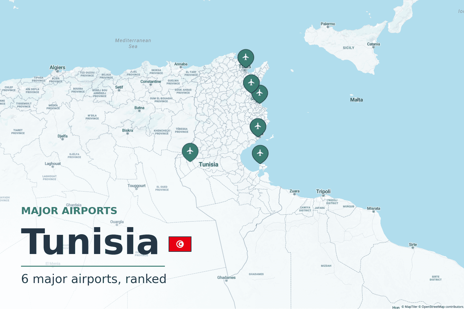 Major Airports in Tunisia