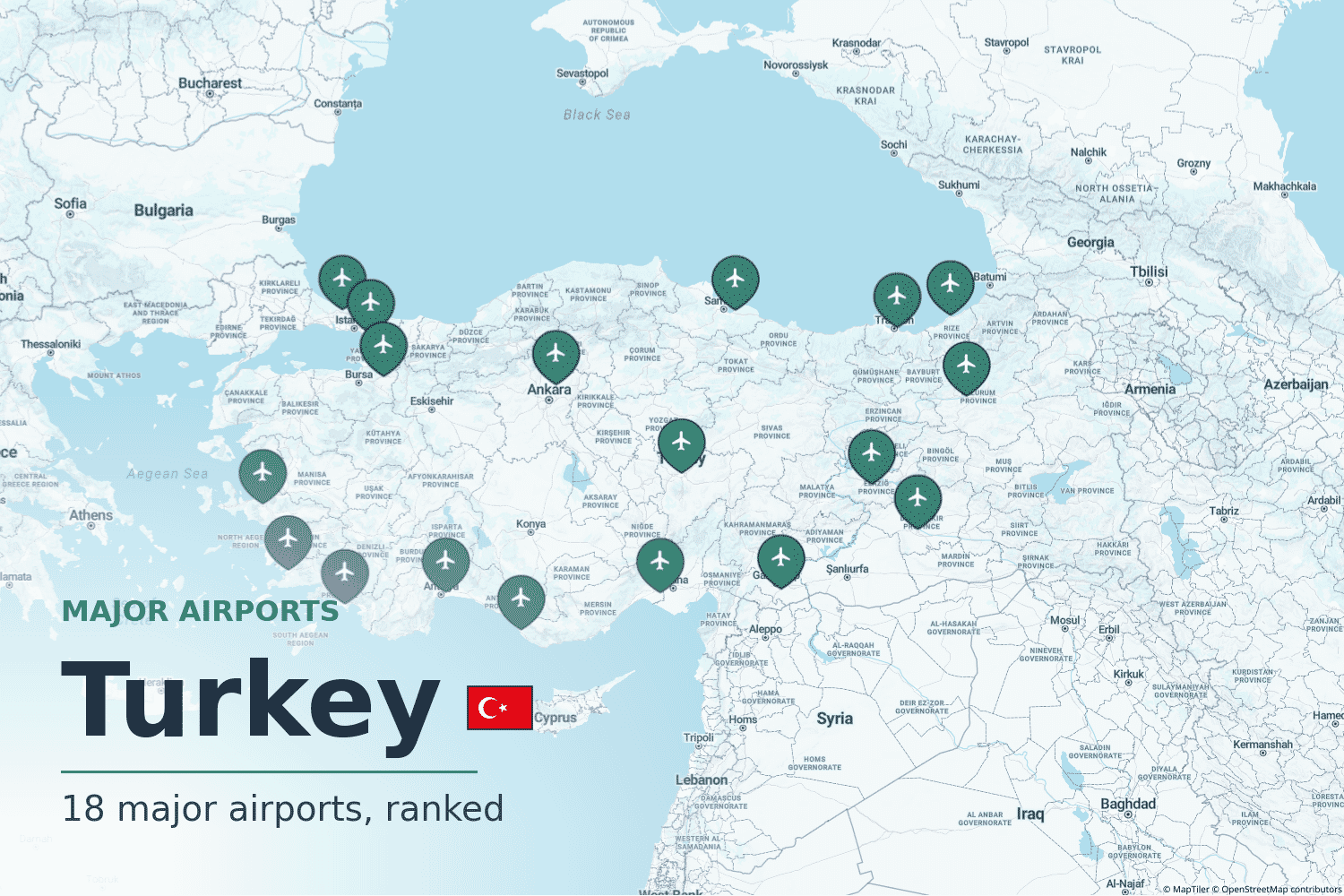 Major Airports in Turkey