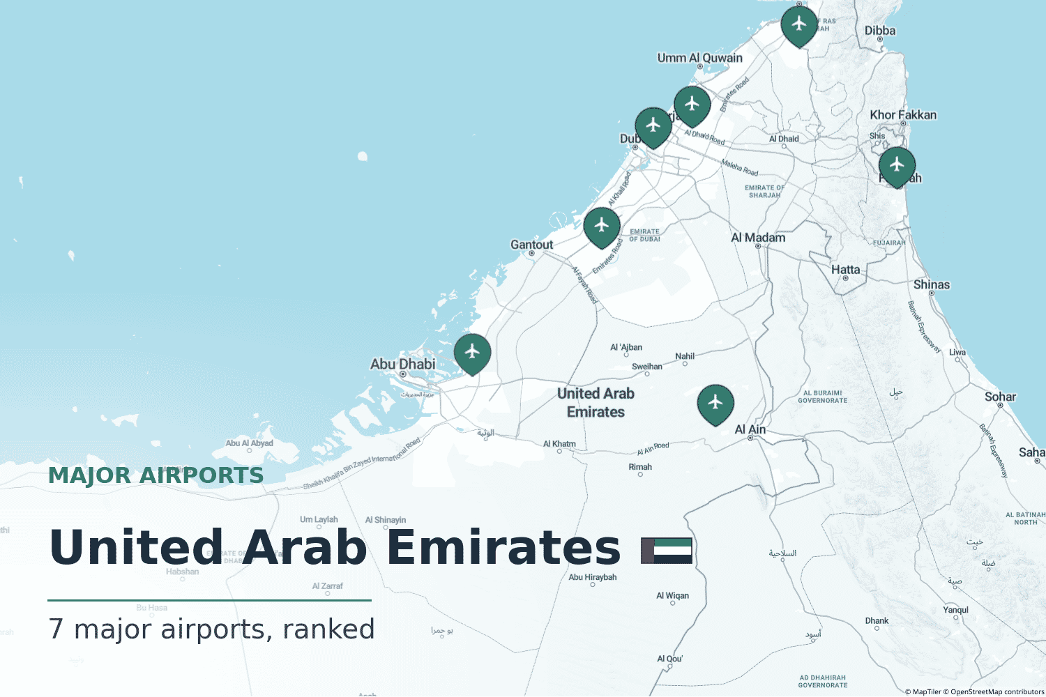Major Airports in United Arab Emirates
