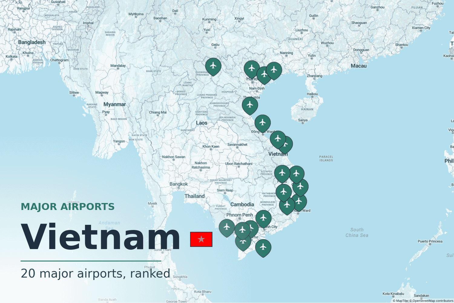 Major Airports in Vietnam