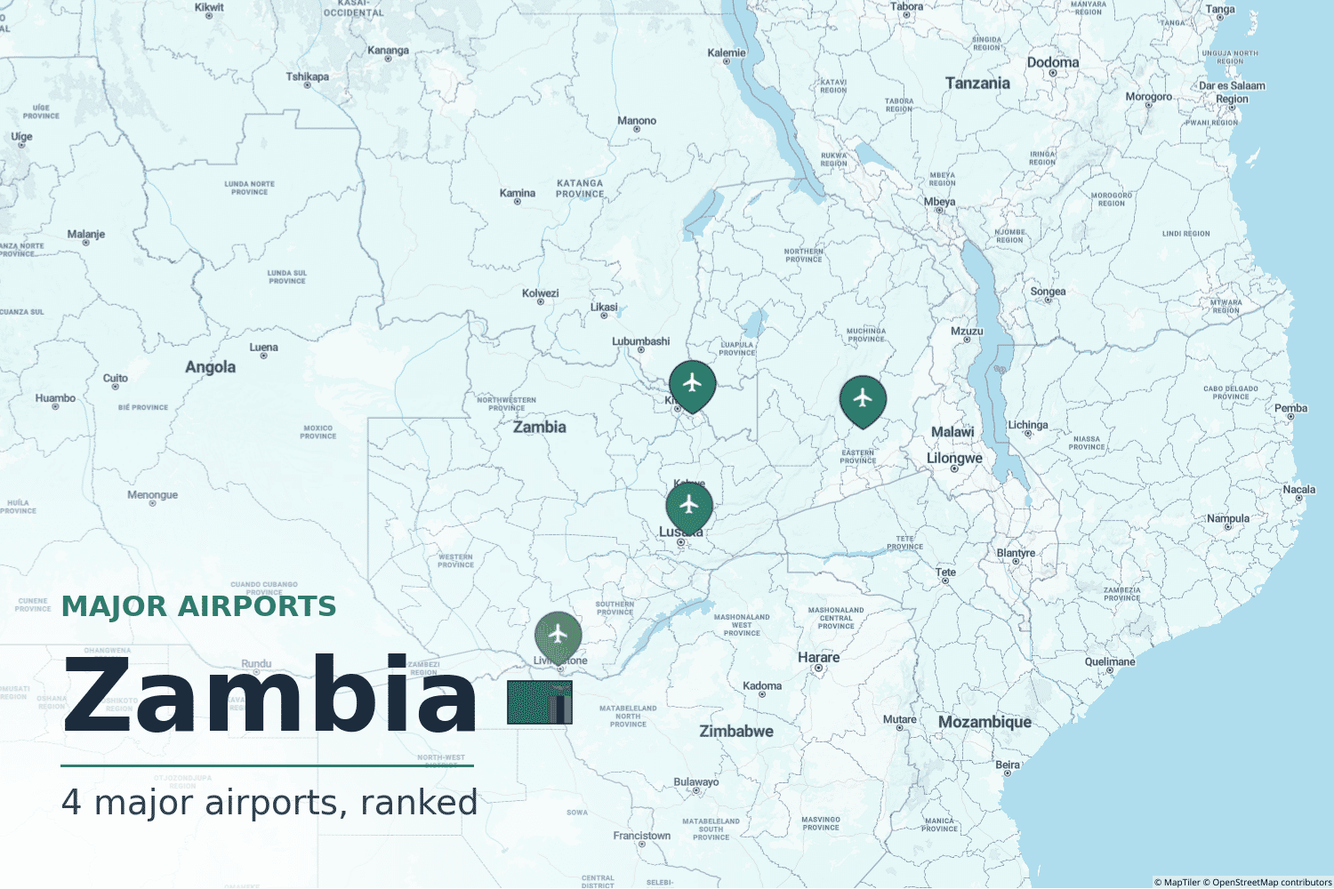 Major Airports in Zambia