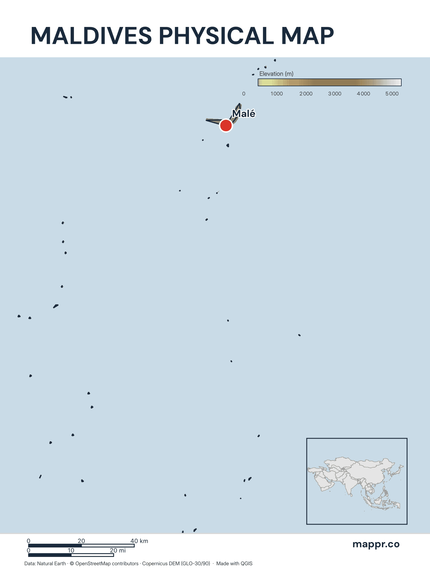 Maldives Maps — Free Printable Maps of the Maldives | Mappr