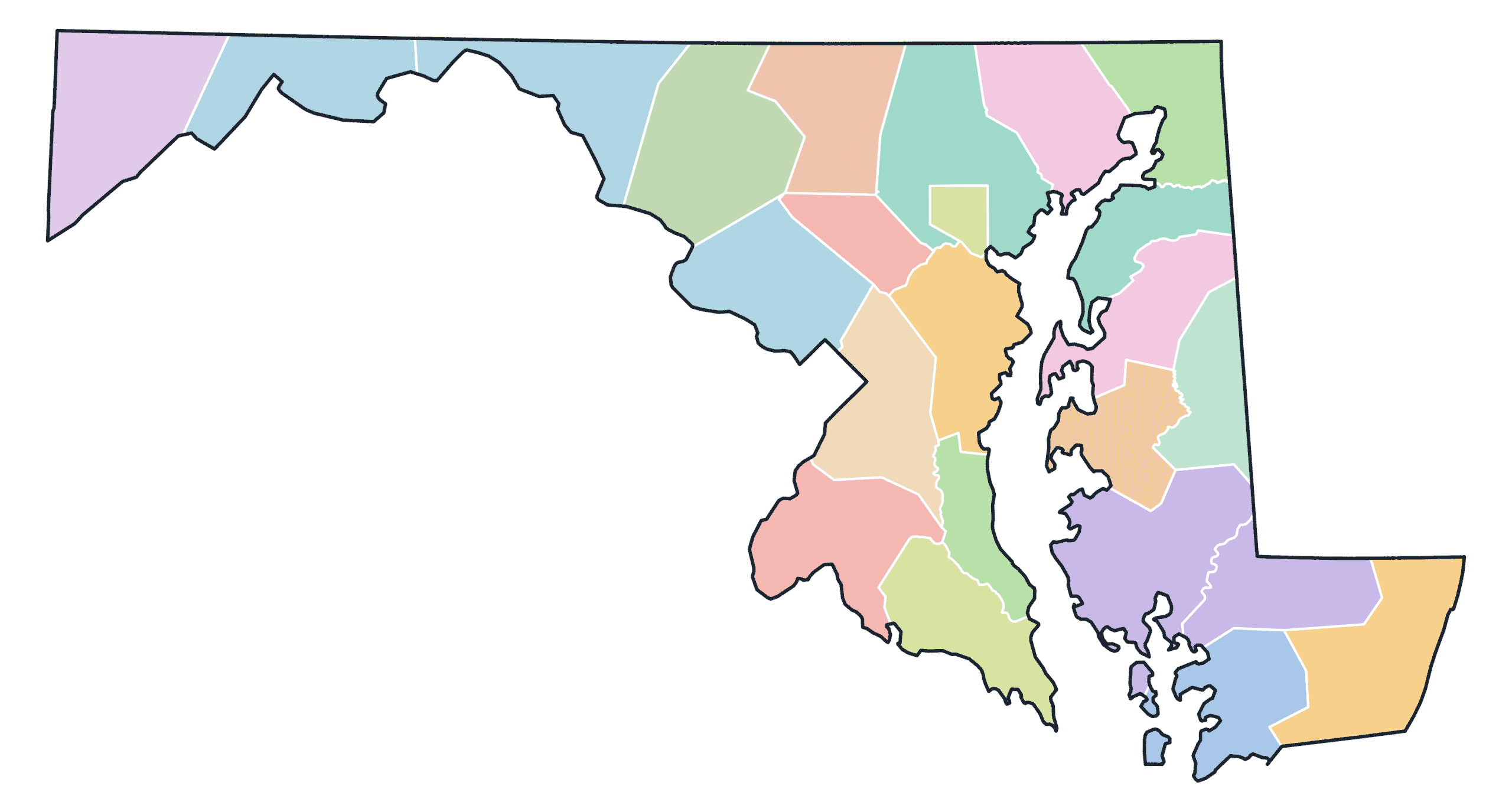 Maryland Blank Maps