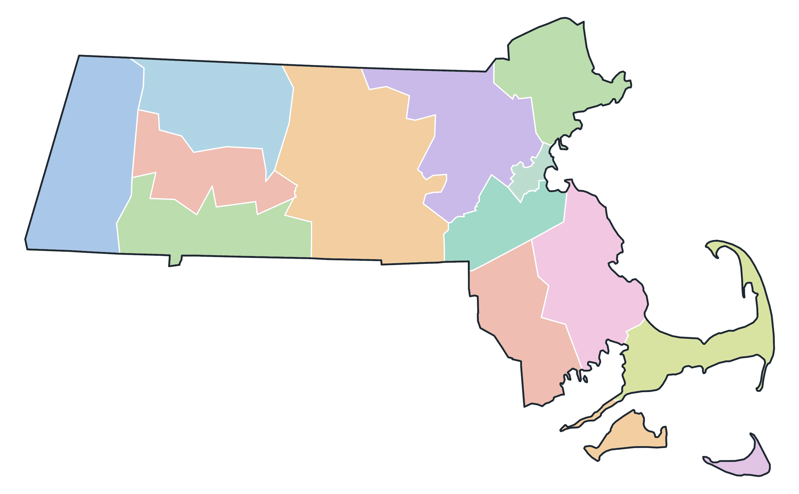 Massachusetts Blank Maps