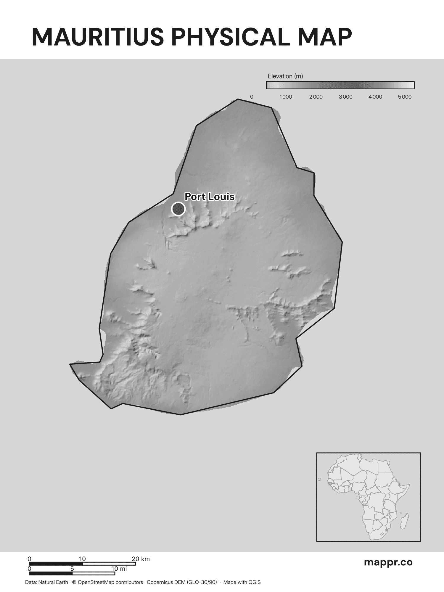 Mauritium Map Mauritius Maps — Free Printable Maps of Mauritius | Mappr