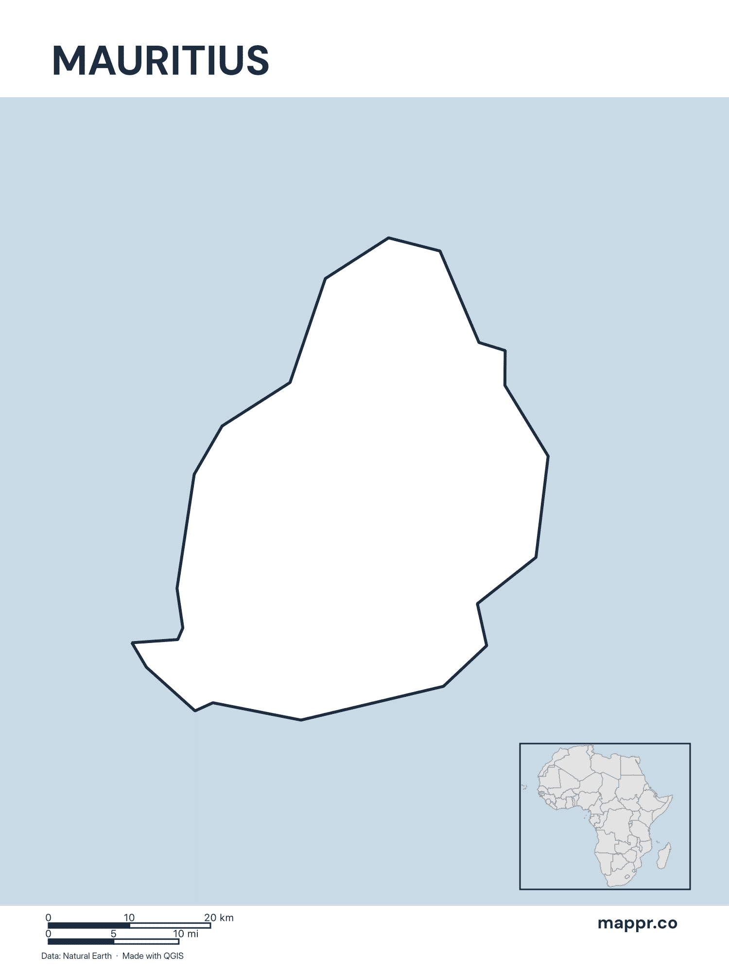 Mauritius Maps — Free Printable Maps of Mauritius | Mappr
