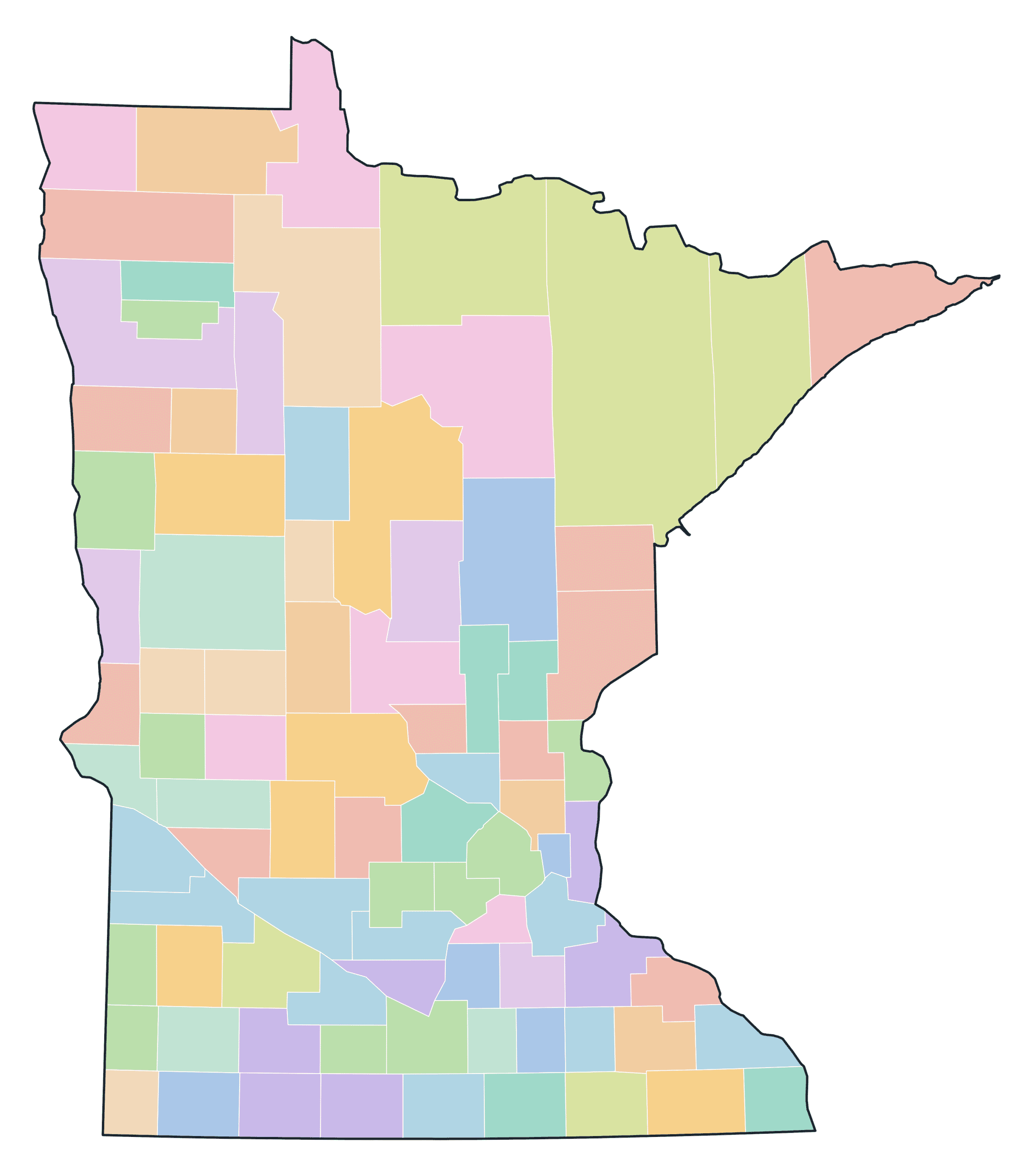 Minnesota Blank Maps