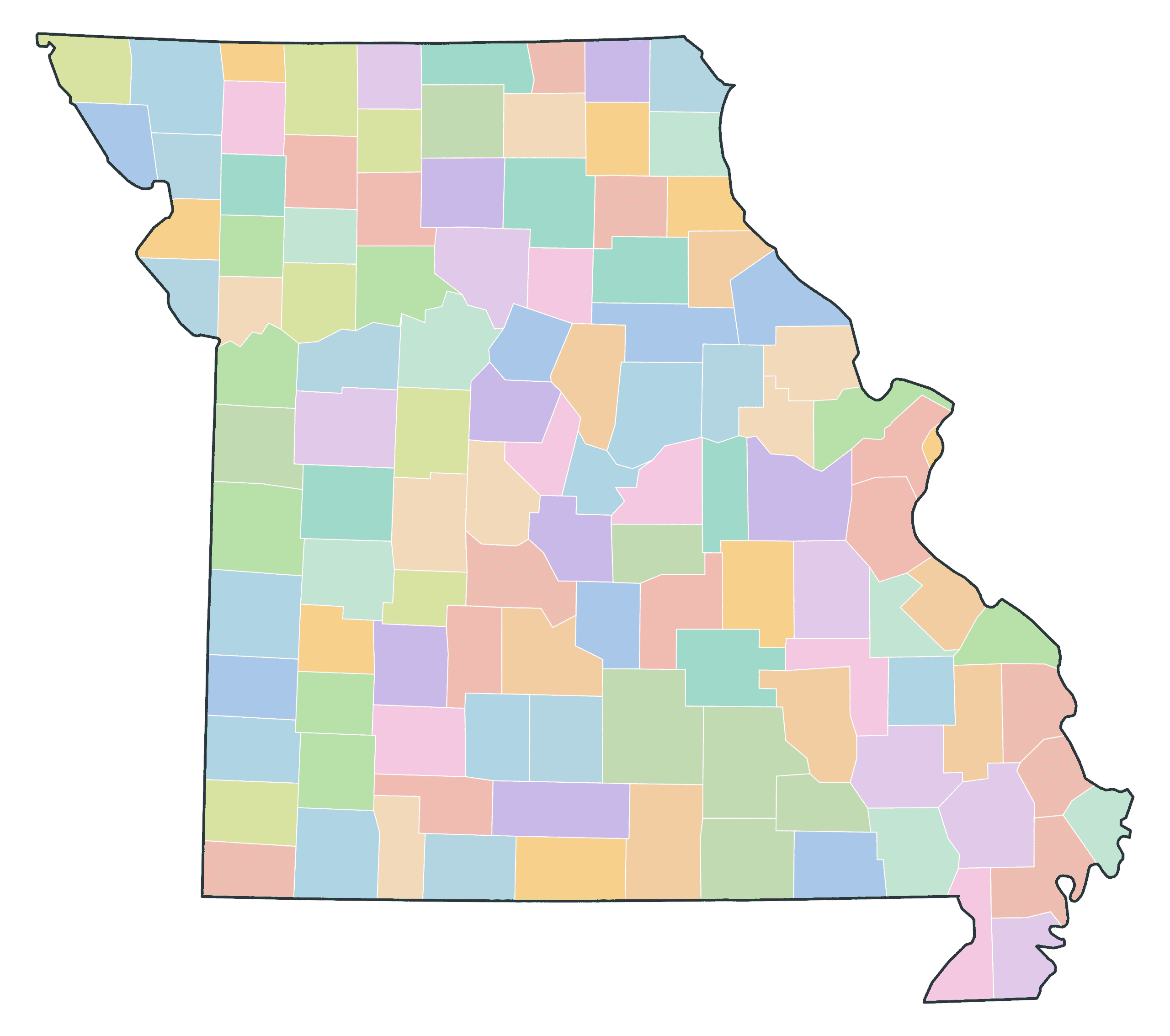 Missouri Blank Maps