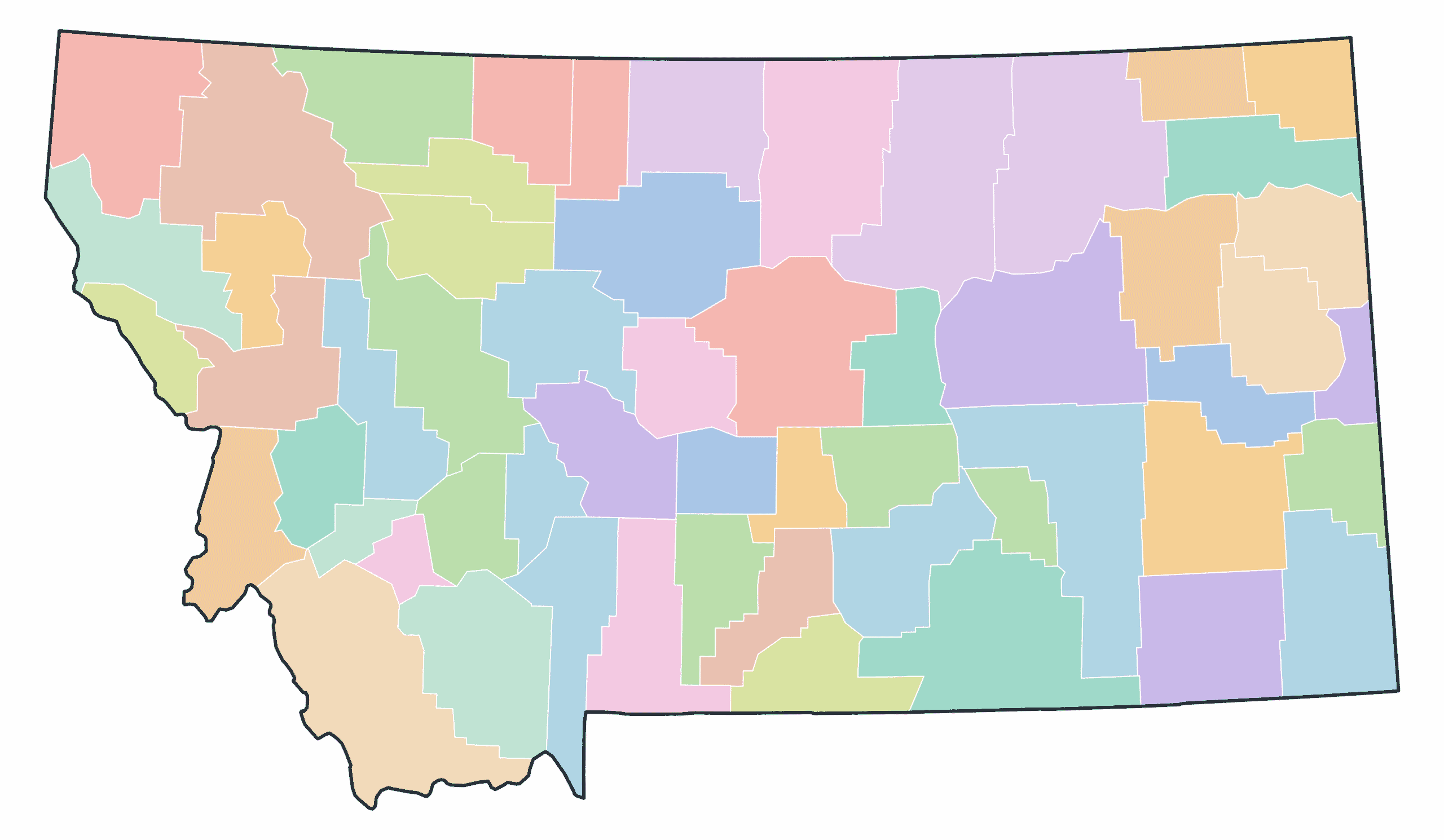 Montana Blank Maps