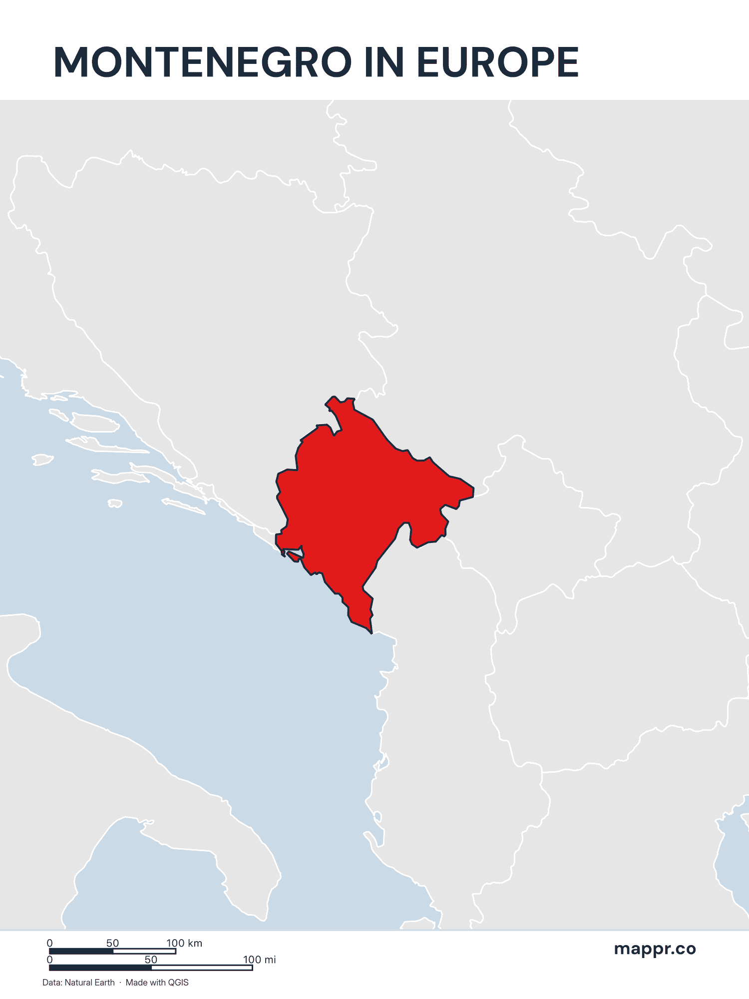 Montenegro Maps Free Printable Maps Of Montenegro Mappr Montenegro Country Location World Map 