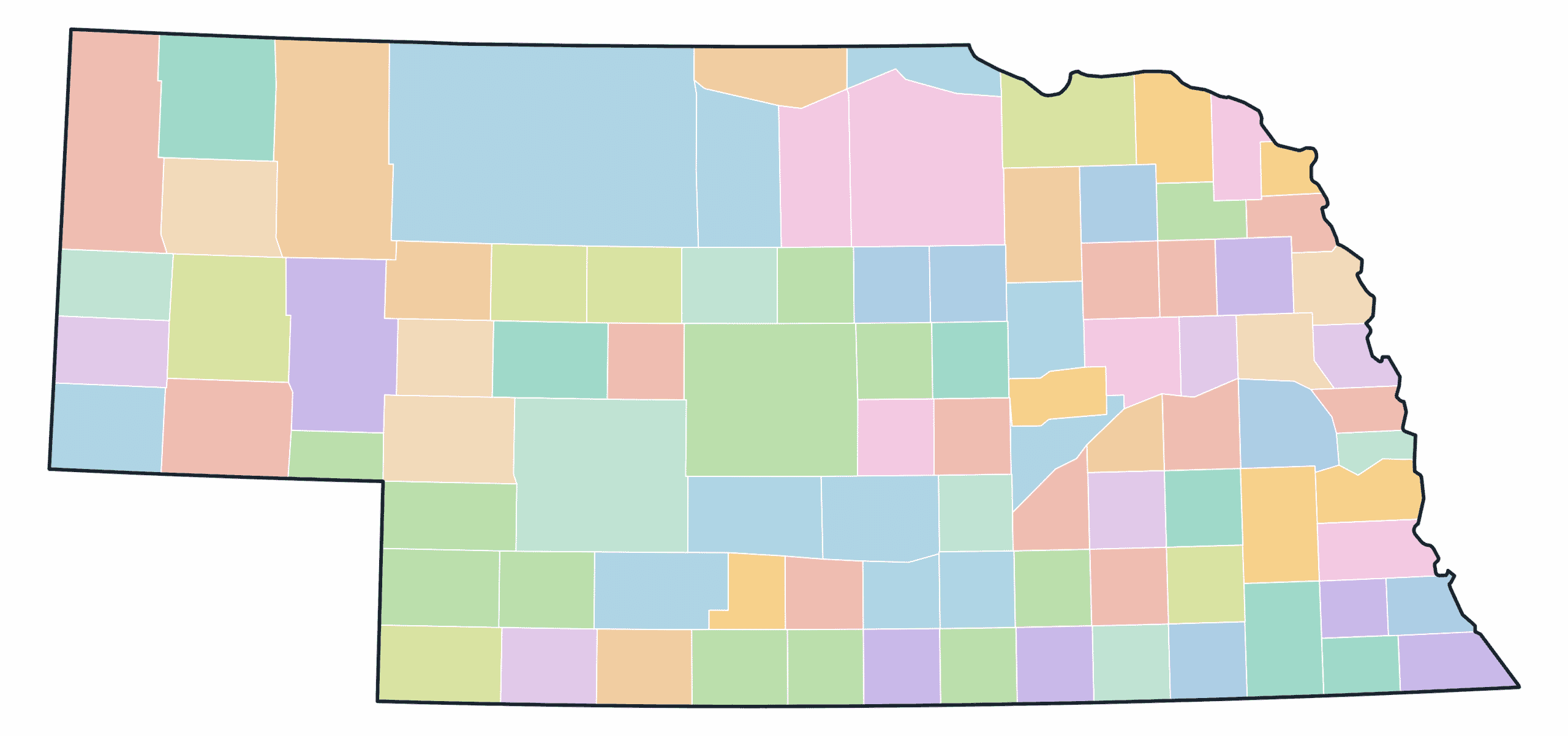 Nebraska Blank Maps