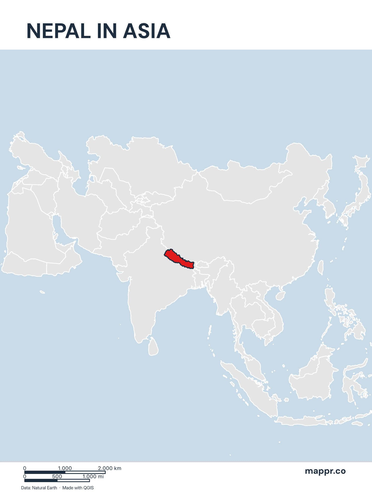 Nepal Maps — Free Printable Maps of Nepal | Mappr