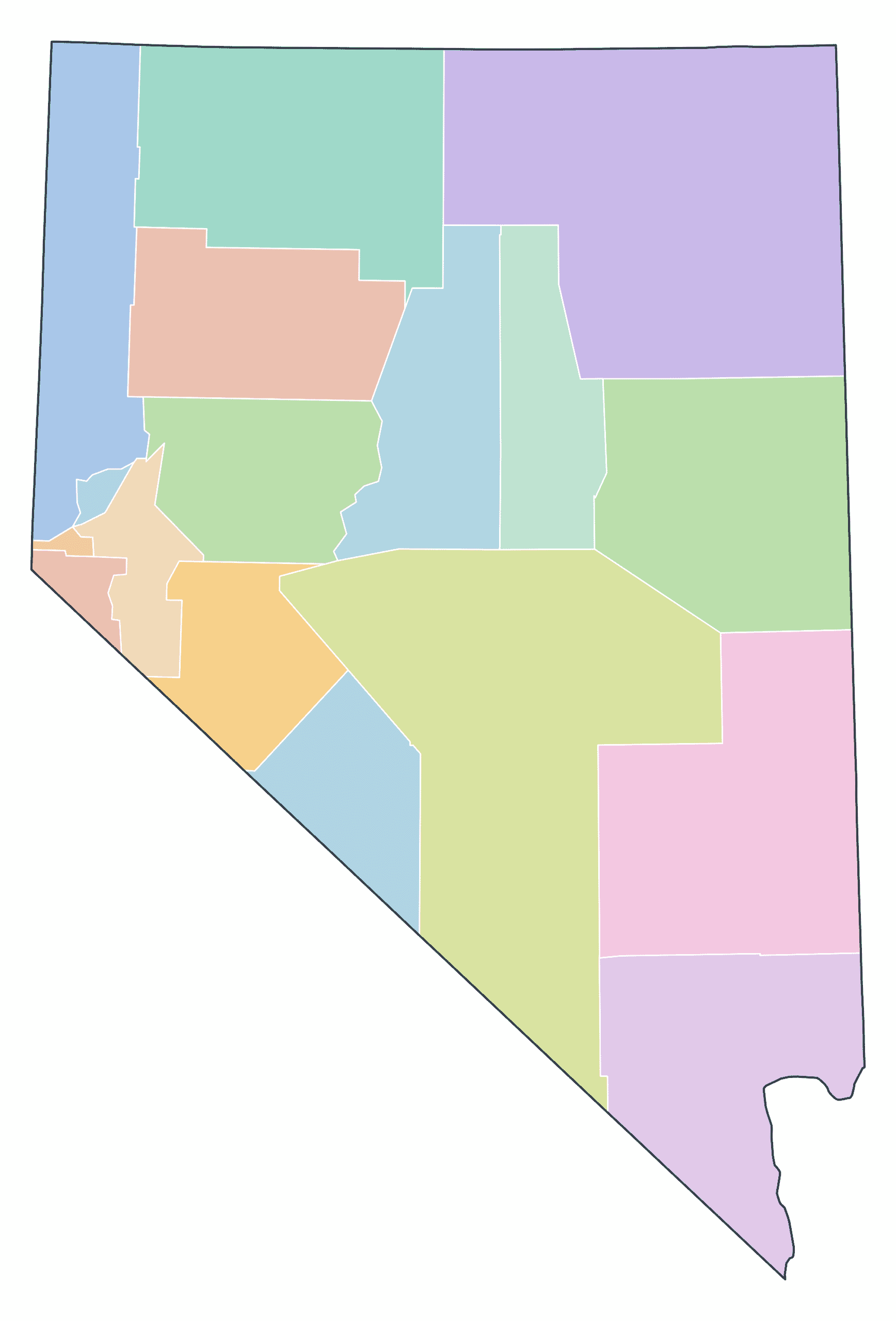 Nevada Blank Maps