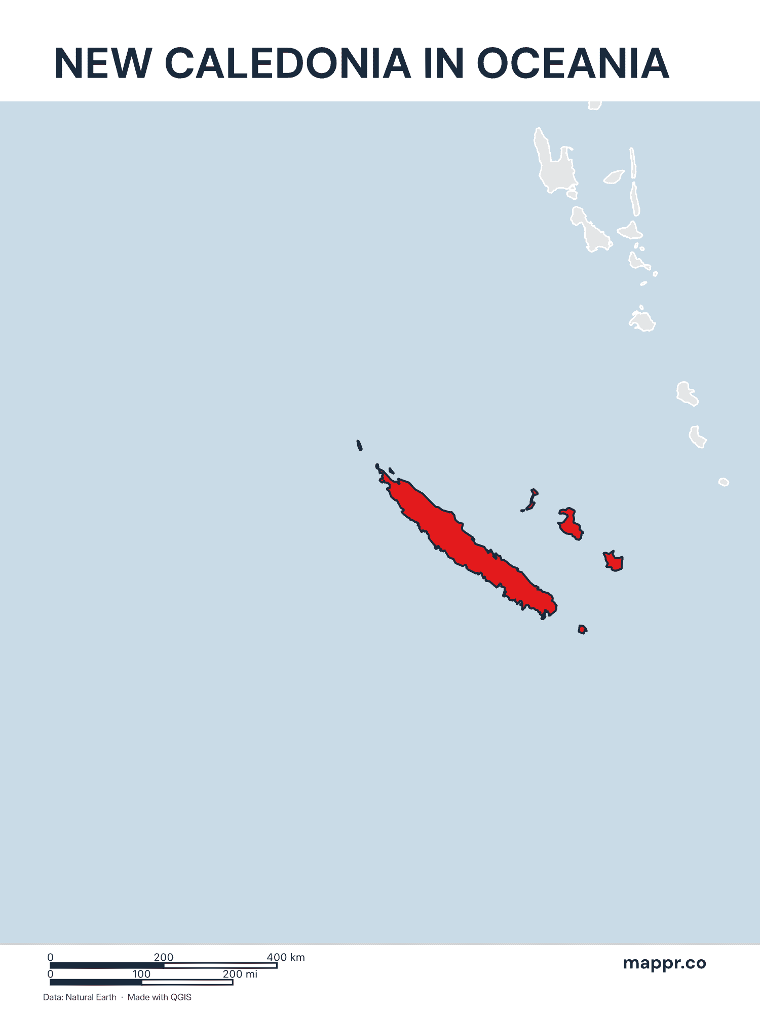 New Caledonia Maps — Free Printable Maps | Mappr