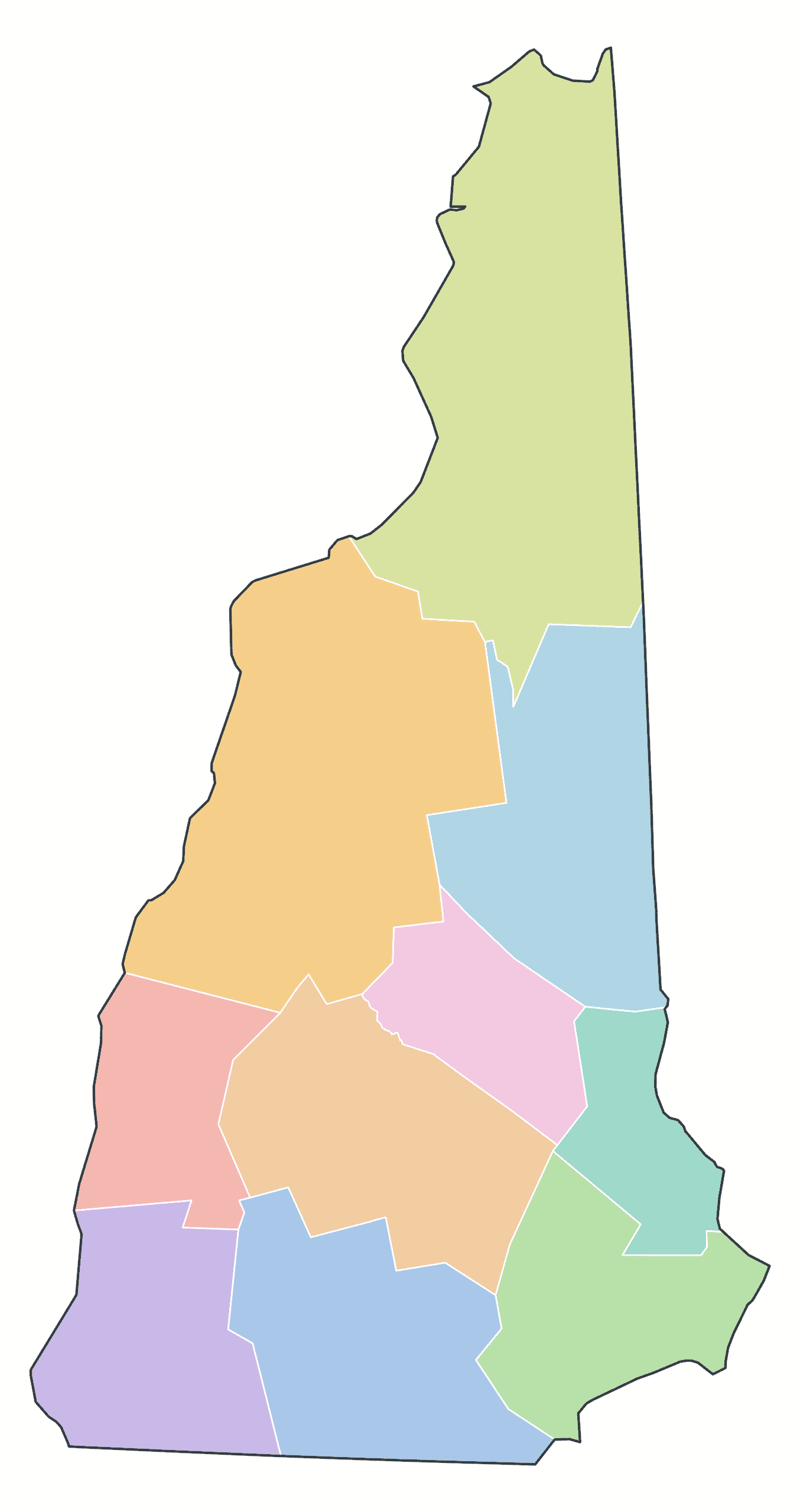 New Hampshire Blank Maps