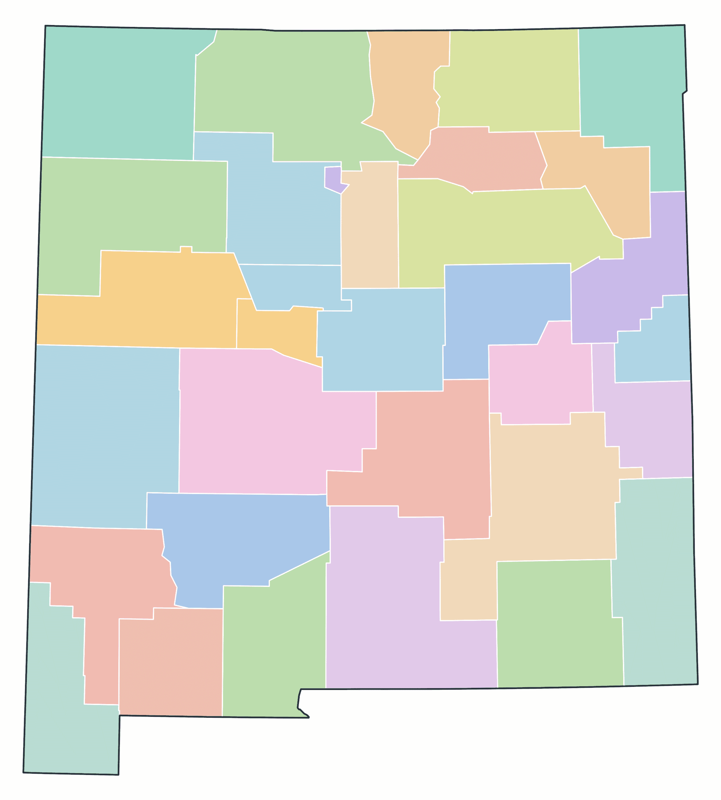 New Mexico Blank Maps