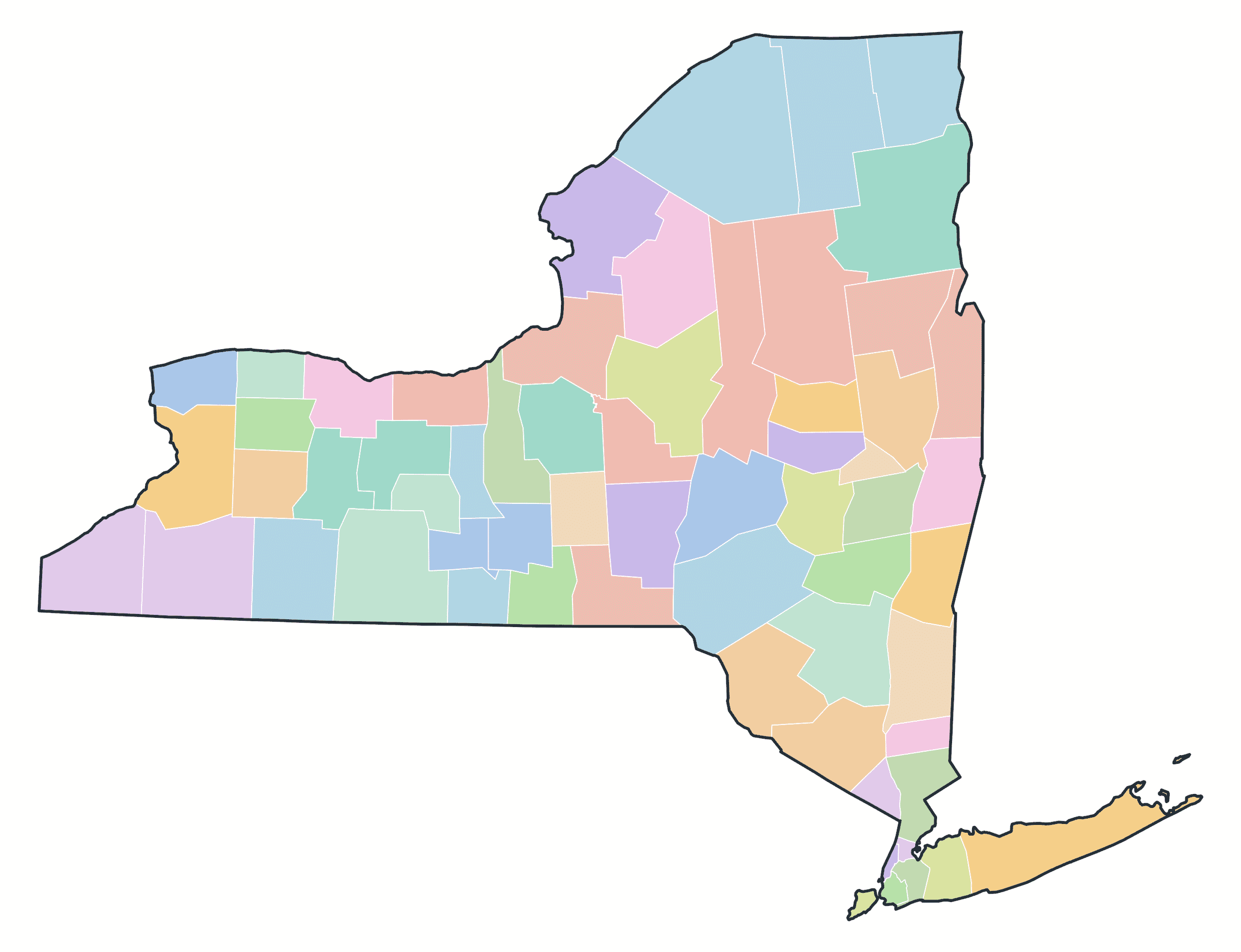 New York Blank Maps