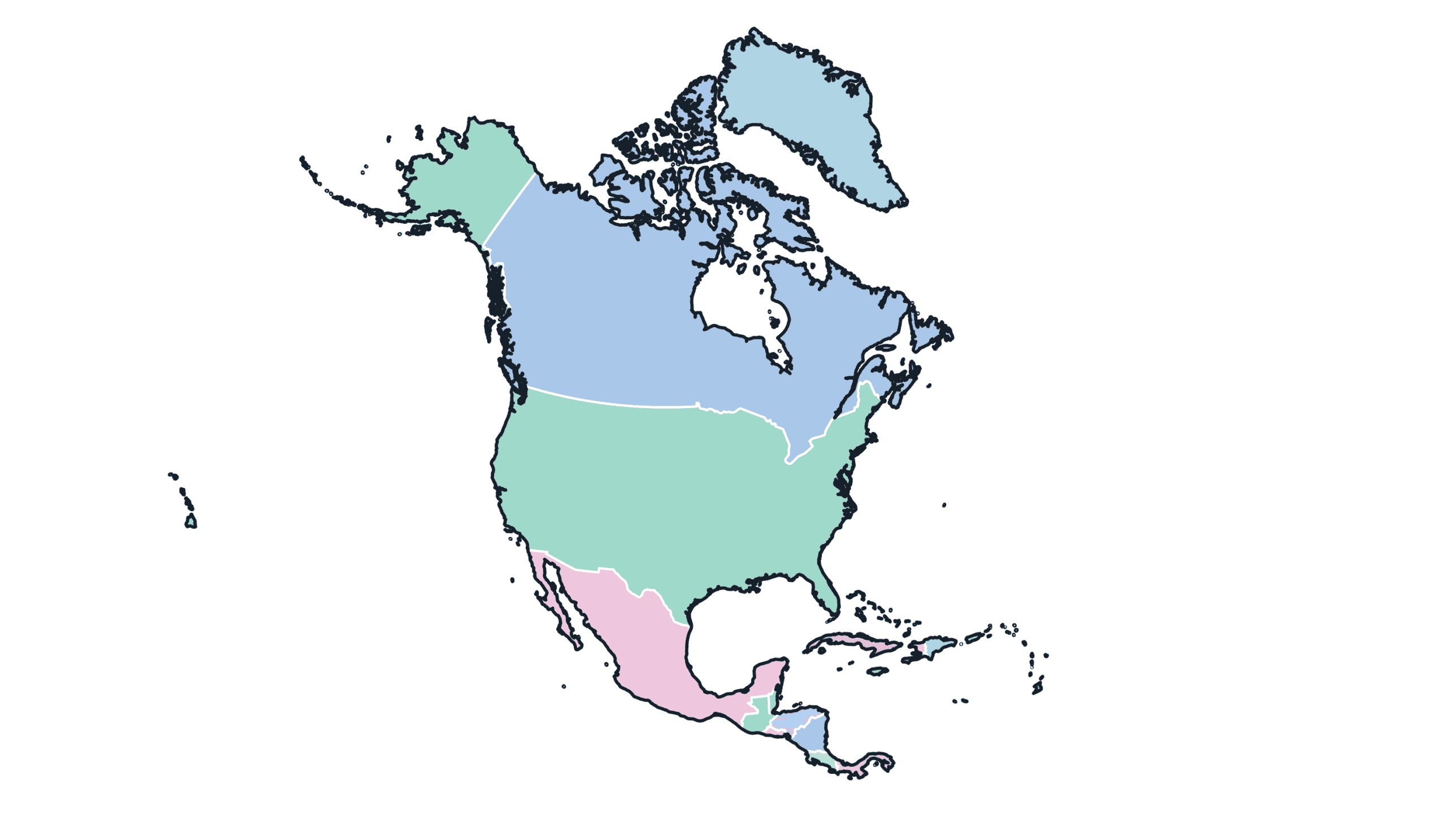 North America Blank Maps